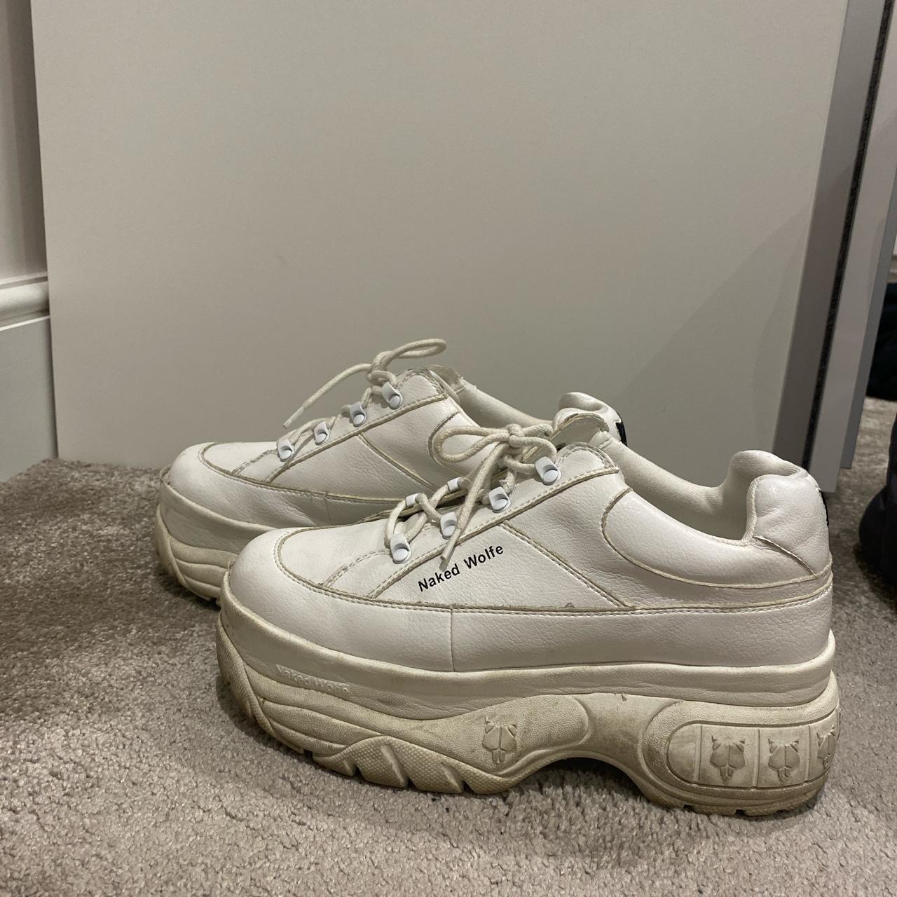 Naked Wolfe Women S White Trainers Depop