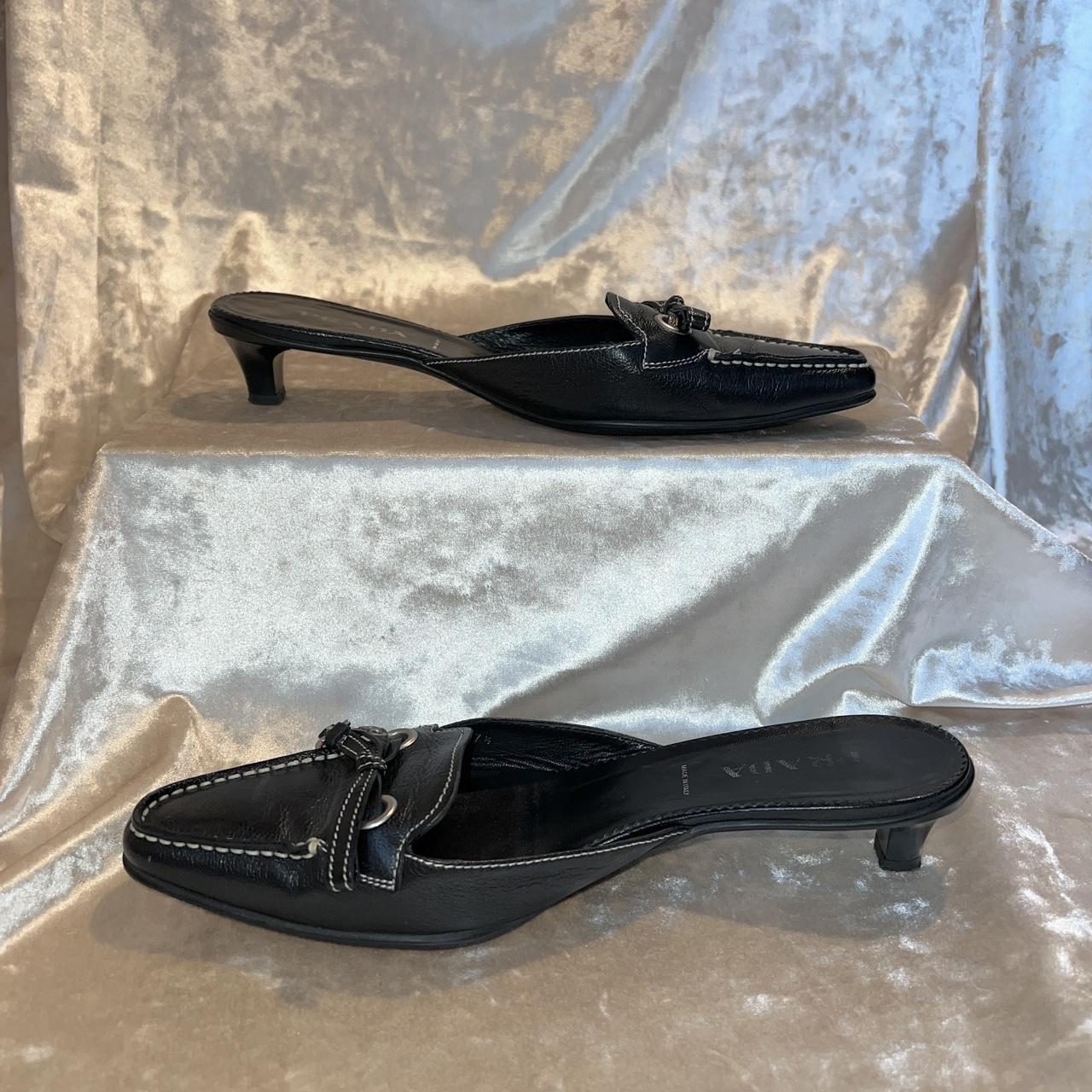 Prada shop silver mules