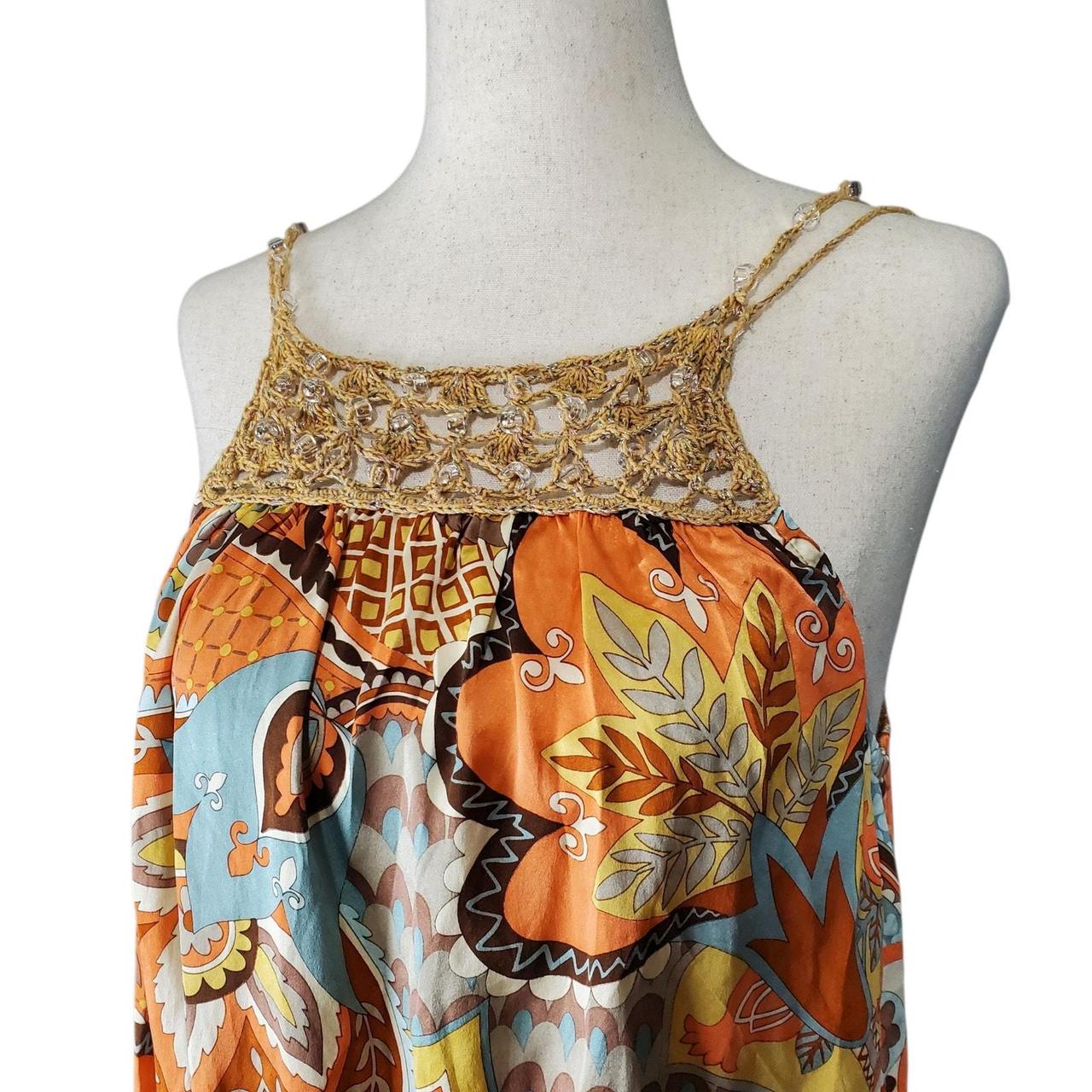 Cache Women's Blouse - Multi - L – Cache 100% Sil… - image 3