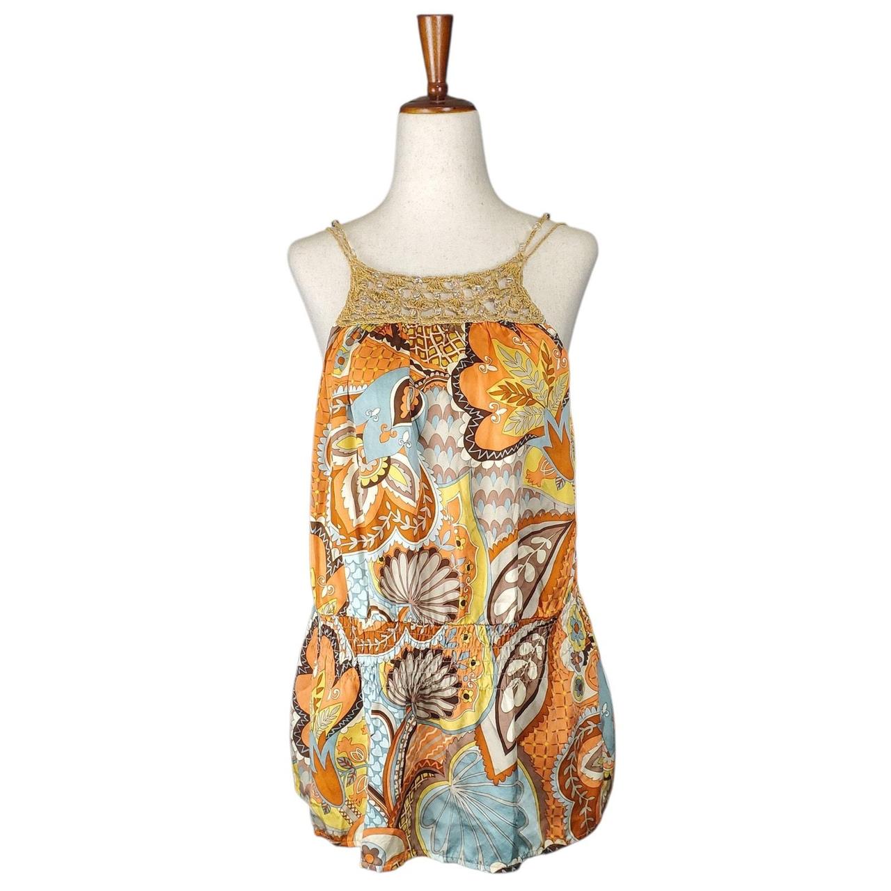 Cache Women's Blouse - Multi - L – Cache 100% Sil… - image 1