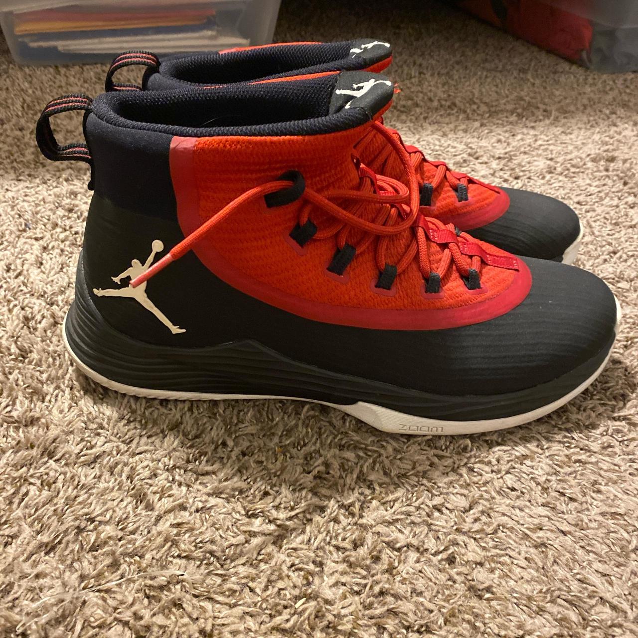 Jordan Ultra Fly 2 red and black basketball. Depop