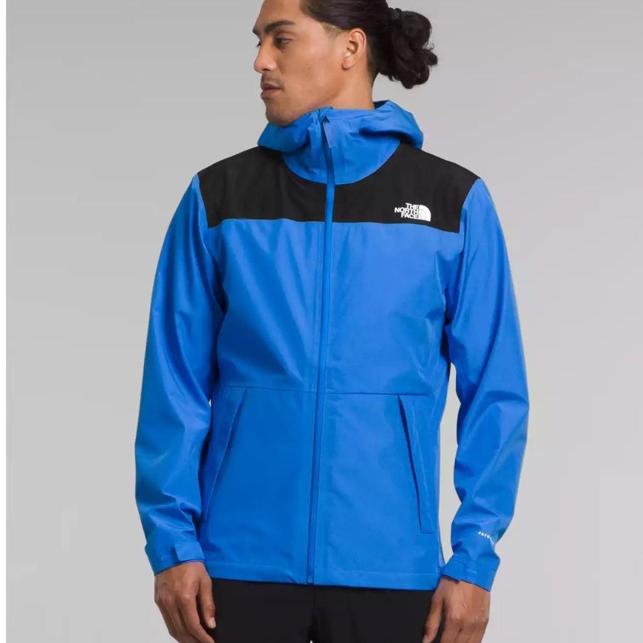 Light blue north face rain jacket hotsell