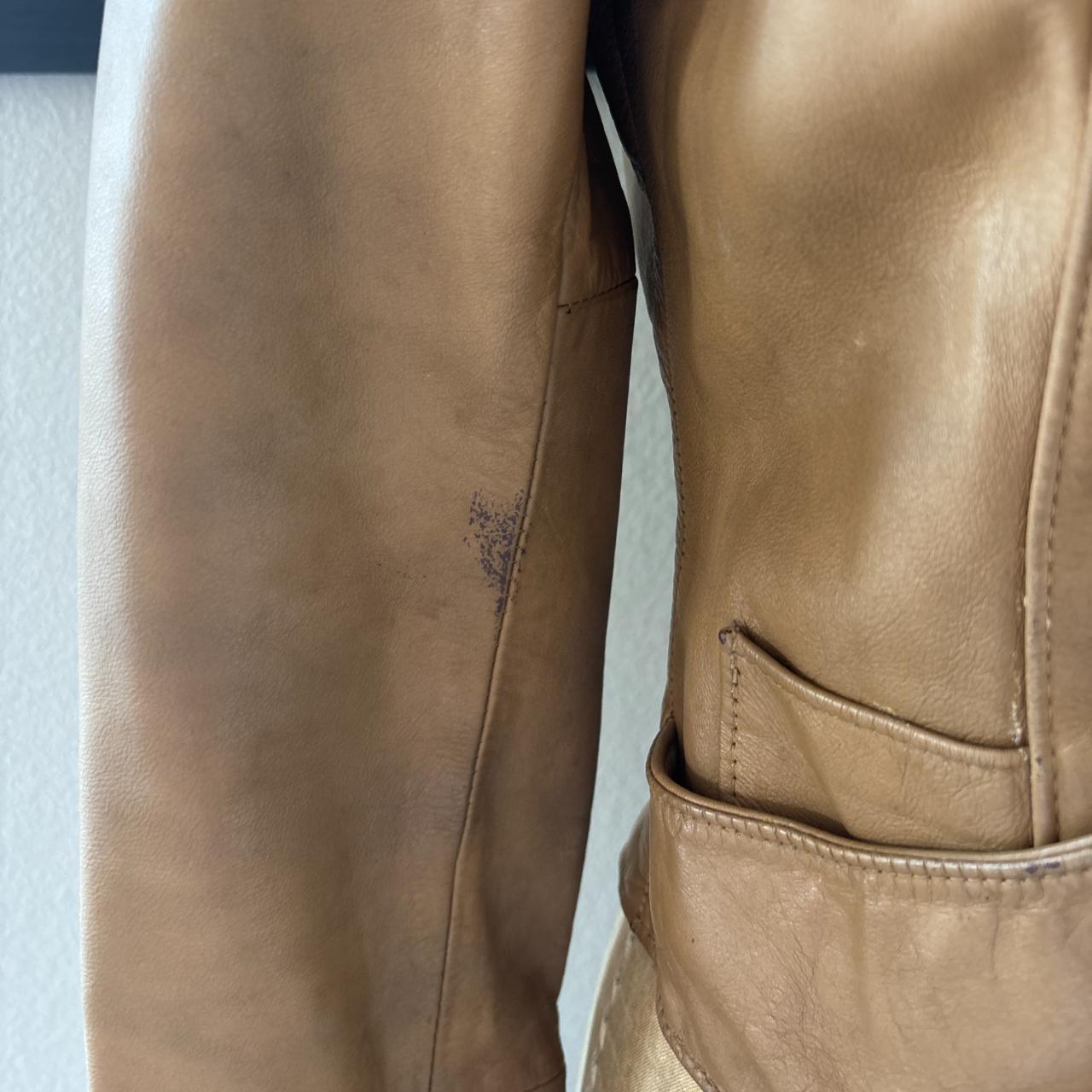 Vintage Women's Leather Jacket - Tan/Brown - XS –… - image 6