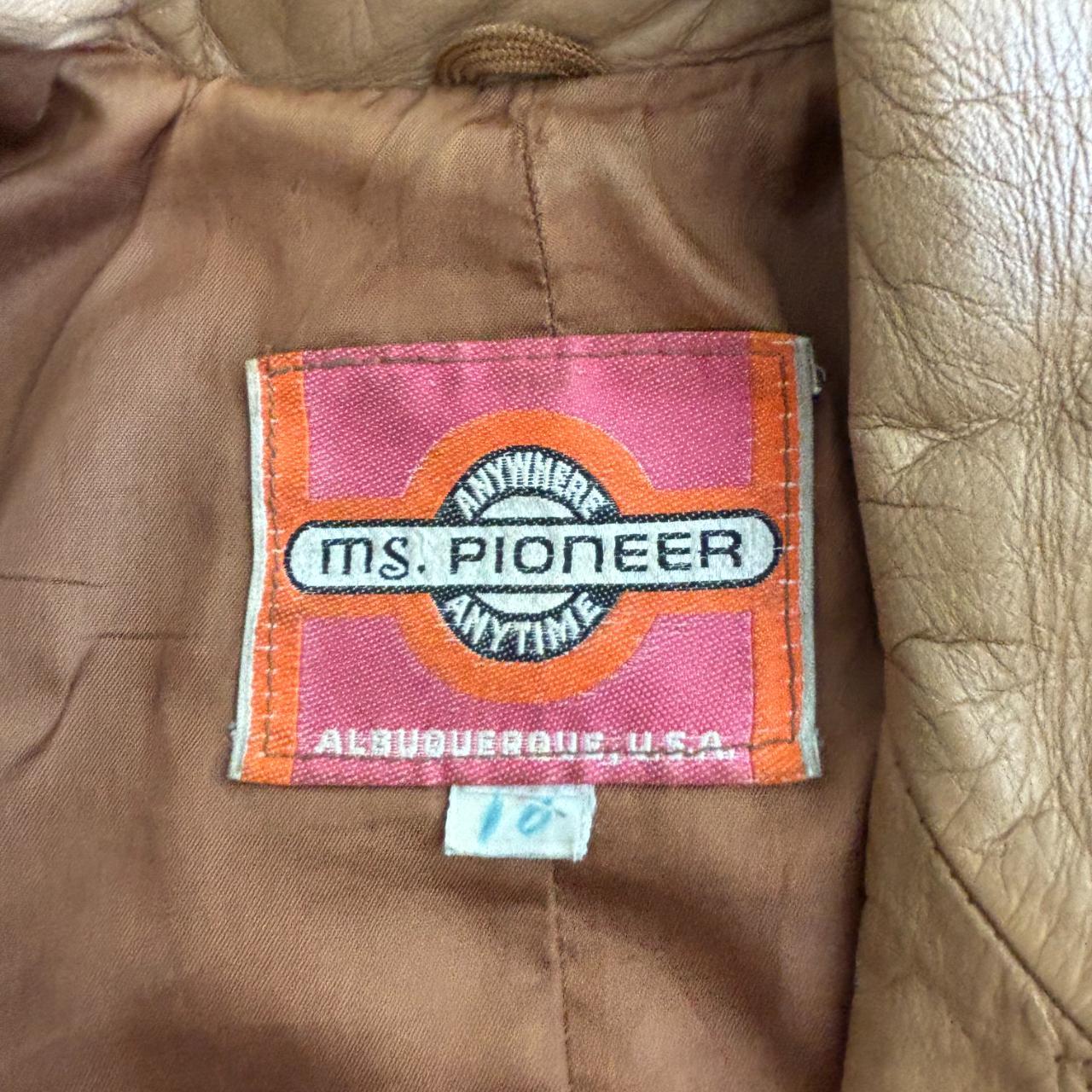 Vintage Women's Leather Jacket - Tan/Brown - XS –… - image 8