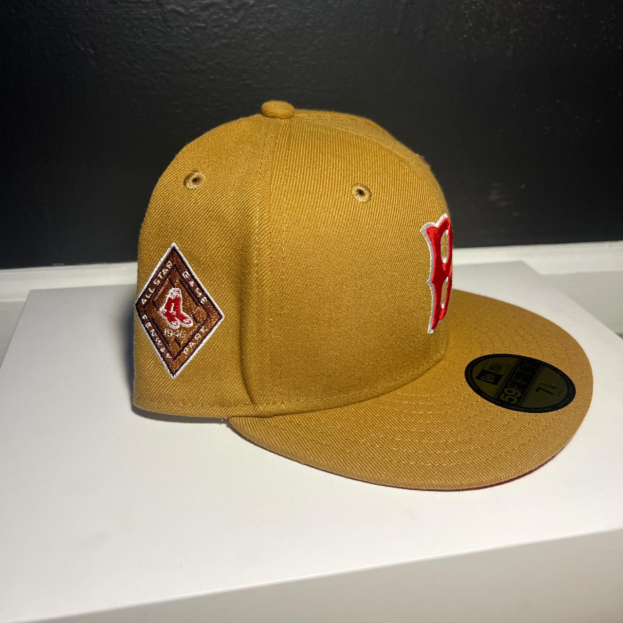 New Era Men's Caps Tan/Red – New Era Boston Red Sox Fitted Hat …