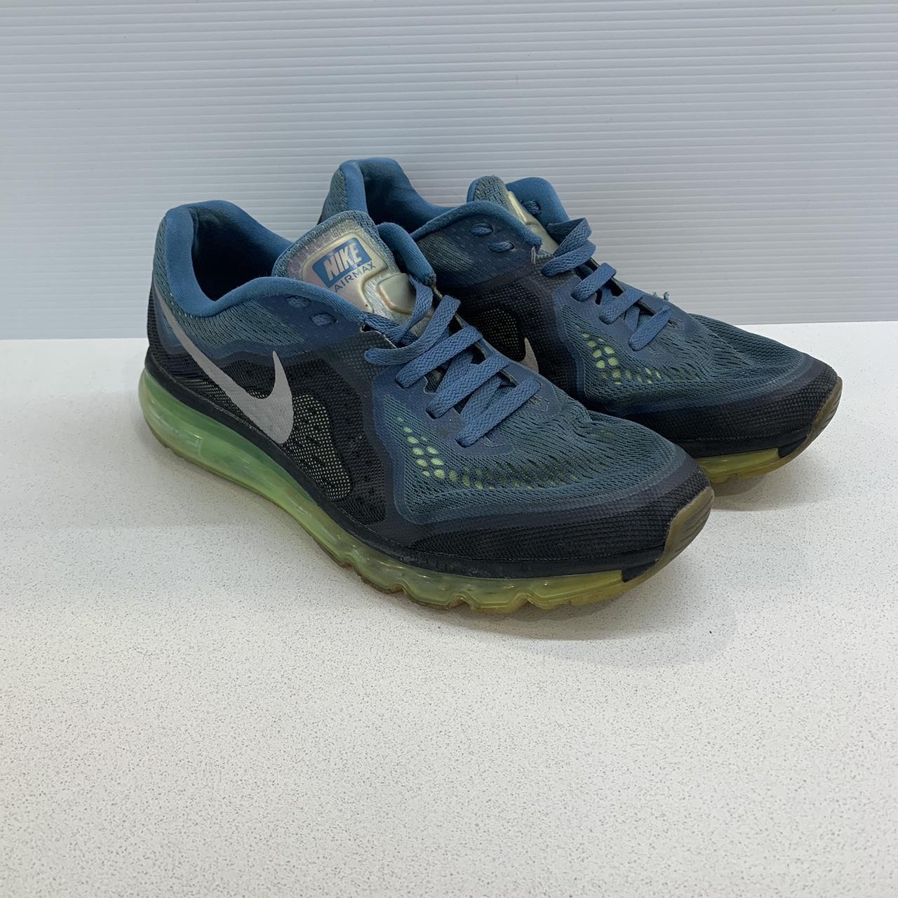 Nike Air Max 2014 US 11 UK 10 Rift Blue Flash Lime. Depop