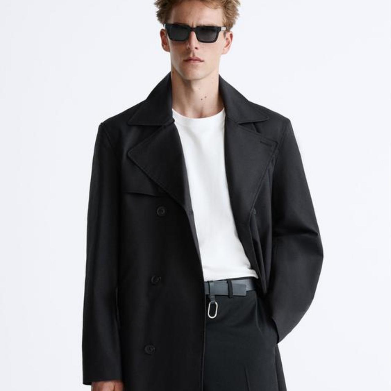 Zara - Double-Breasted Technical Trench | Depop