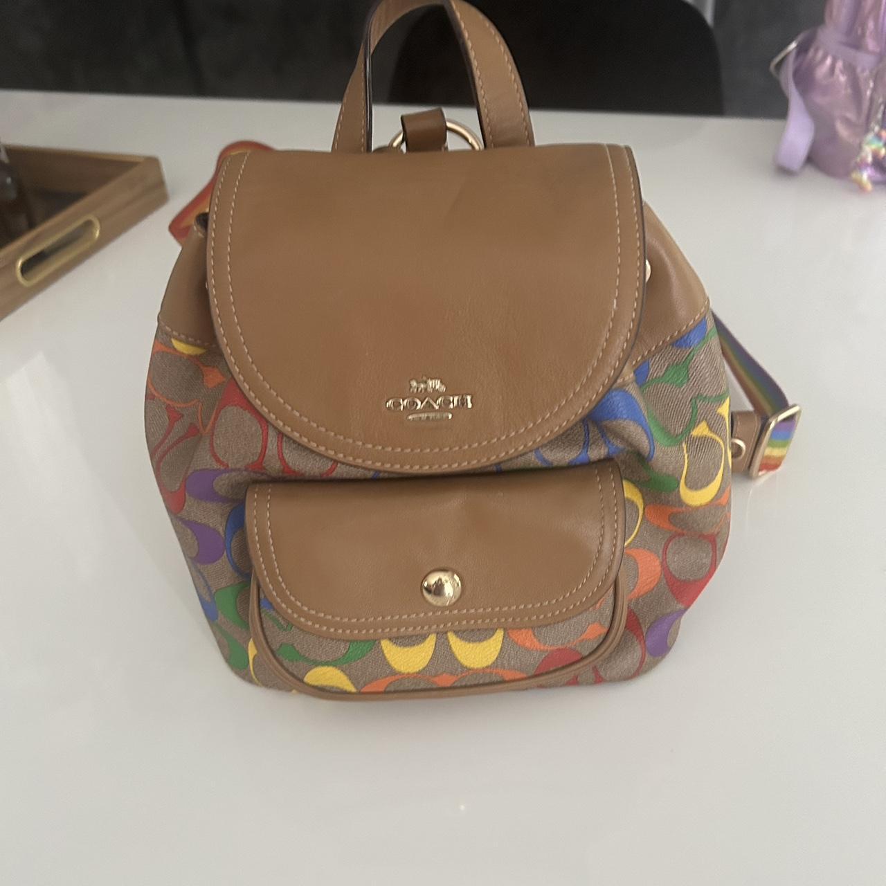 Coach popular pride rainbow backpack