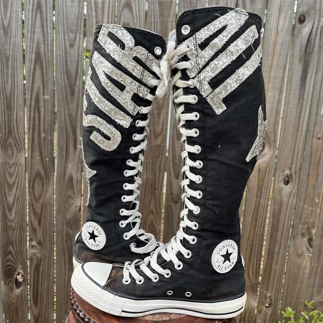 Converse Chuck Taylor knee-high sneaker with “all... - Depop