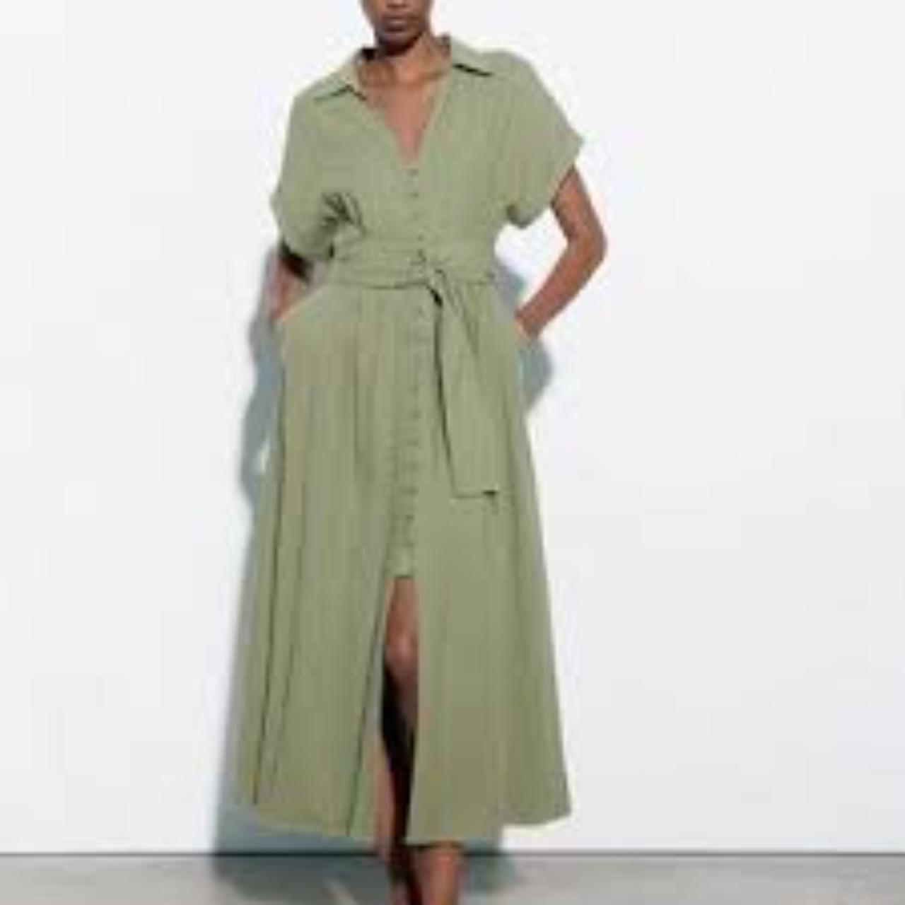 Button front dress zara shops