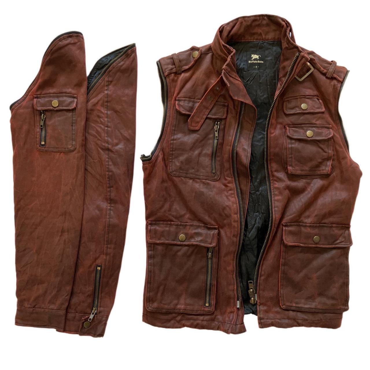 buffalo bobs leather bondage jacket + vest size | Depop