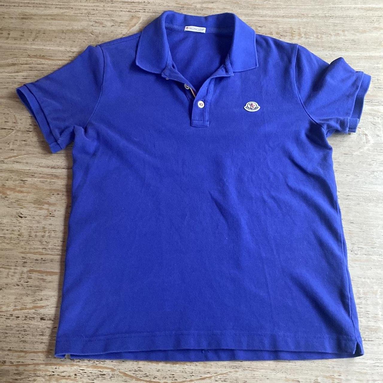 Moncler polo shirt barely worn, small - Depop