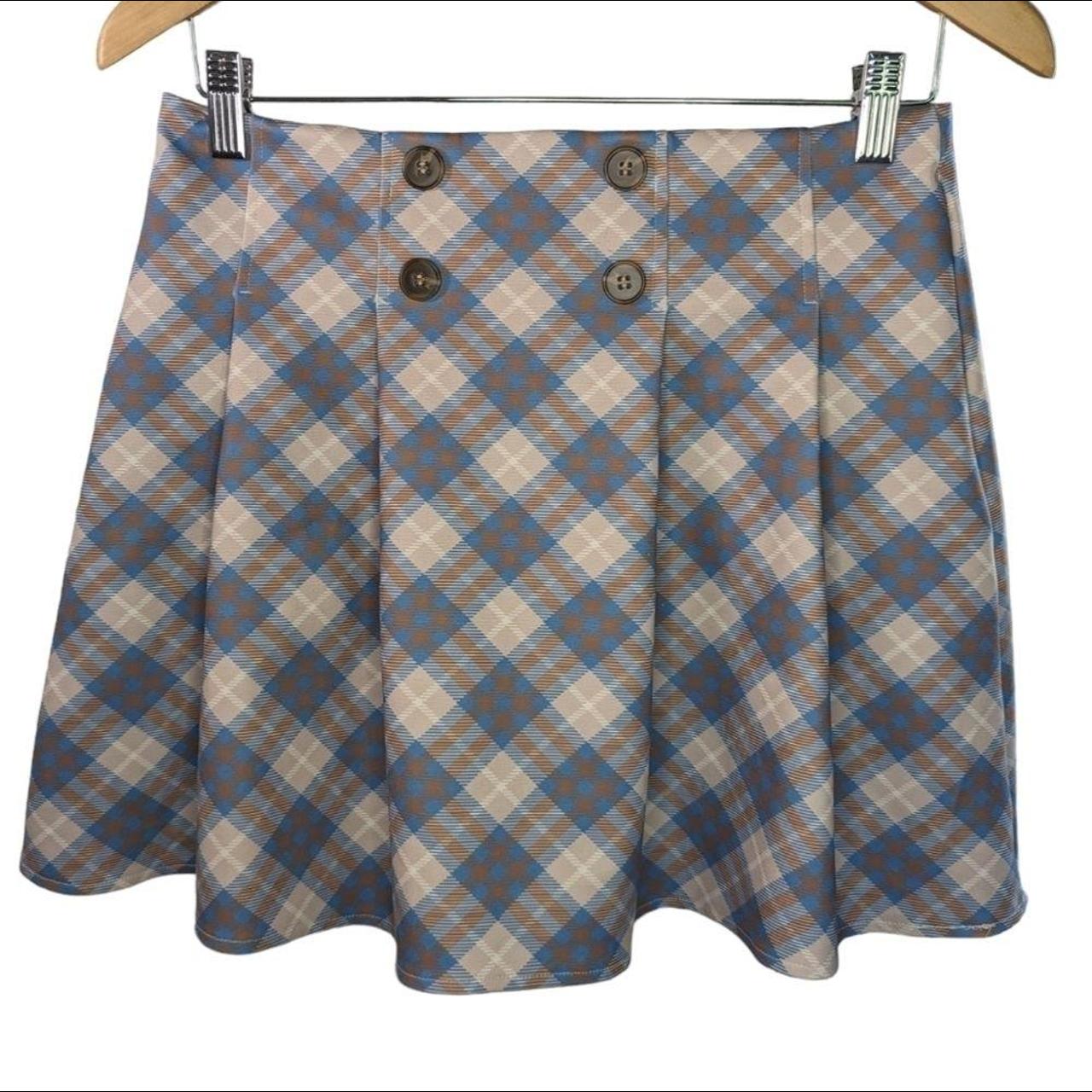 French Kiss Plaid Pleated Flannel Lined Mini Skirt. Depop