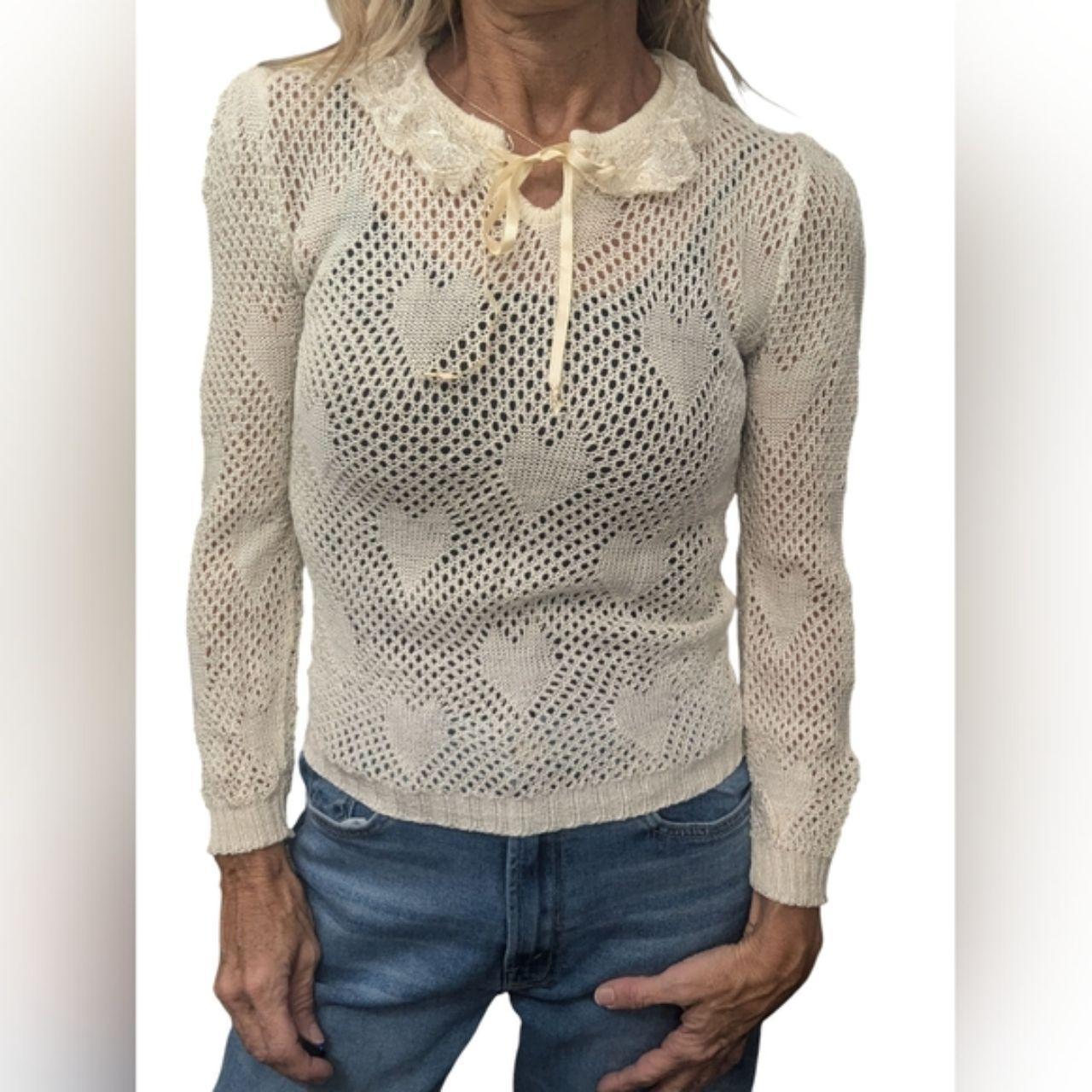 Source Unknown Women's Blouse - Cream - XS – Vint… - image 1