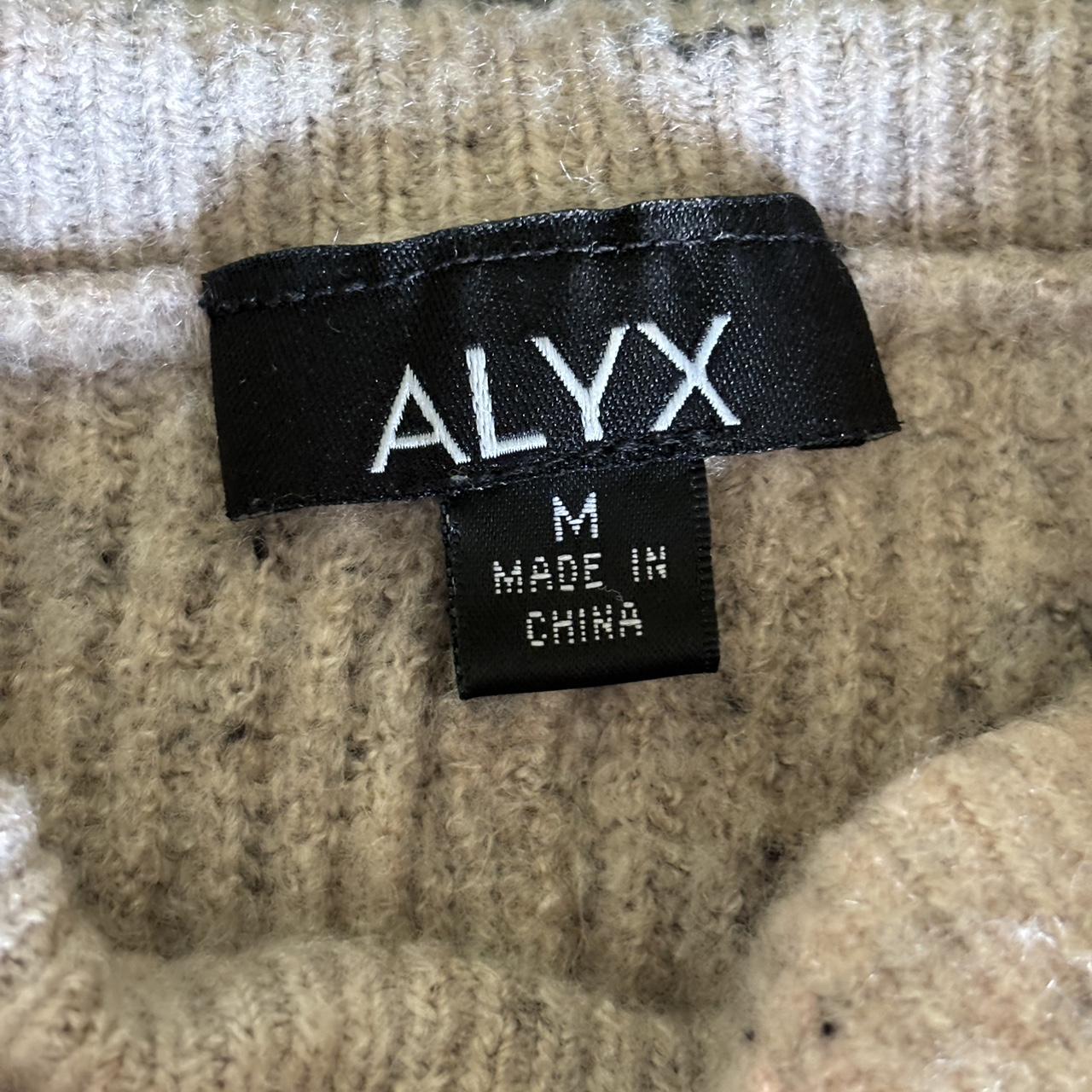 ALYX Size M Cream and tan mock turtleneck sweater... - Depop