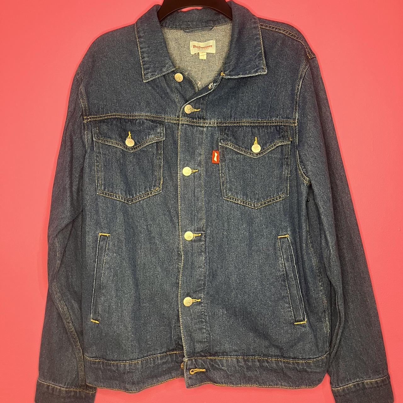 Men Budweiser Jean Jacket - Depop