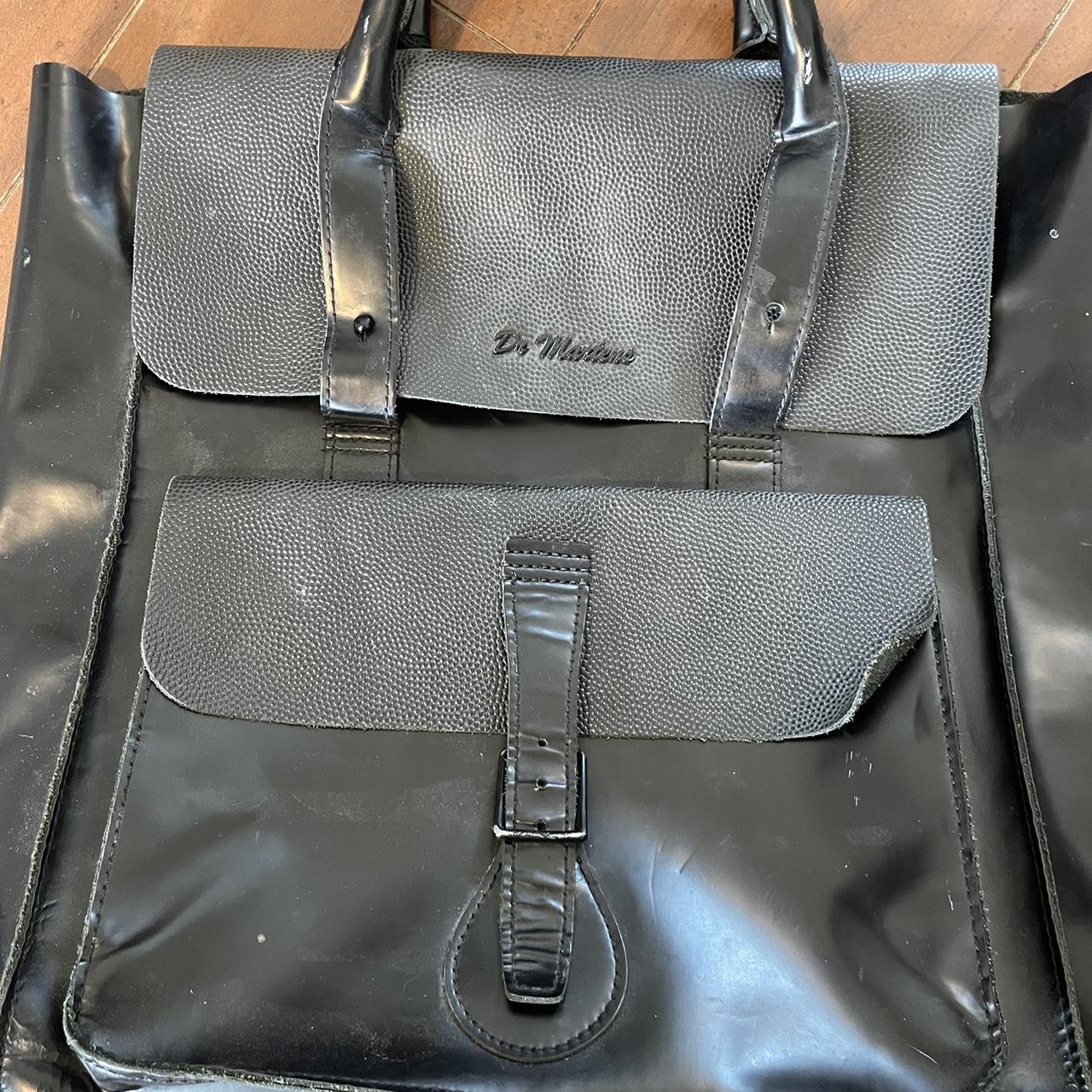 Genuine Dr Martens black leather backpack. Large. Depop