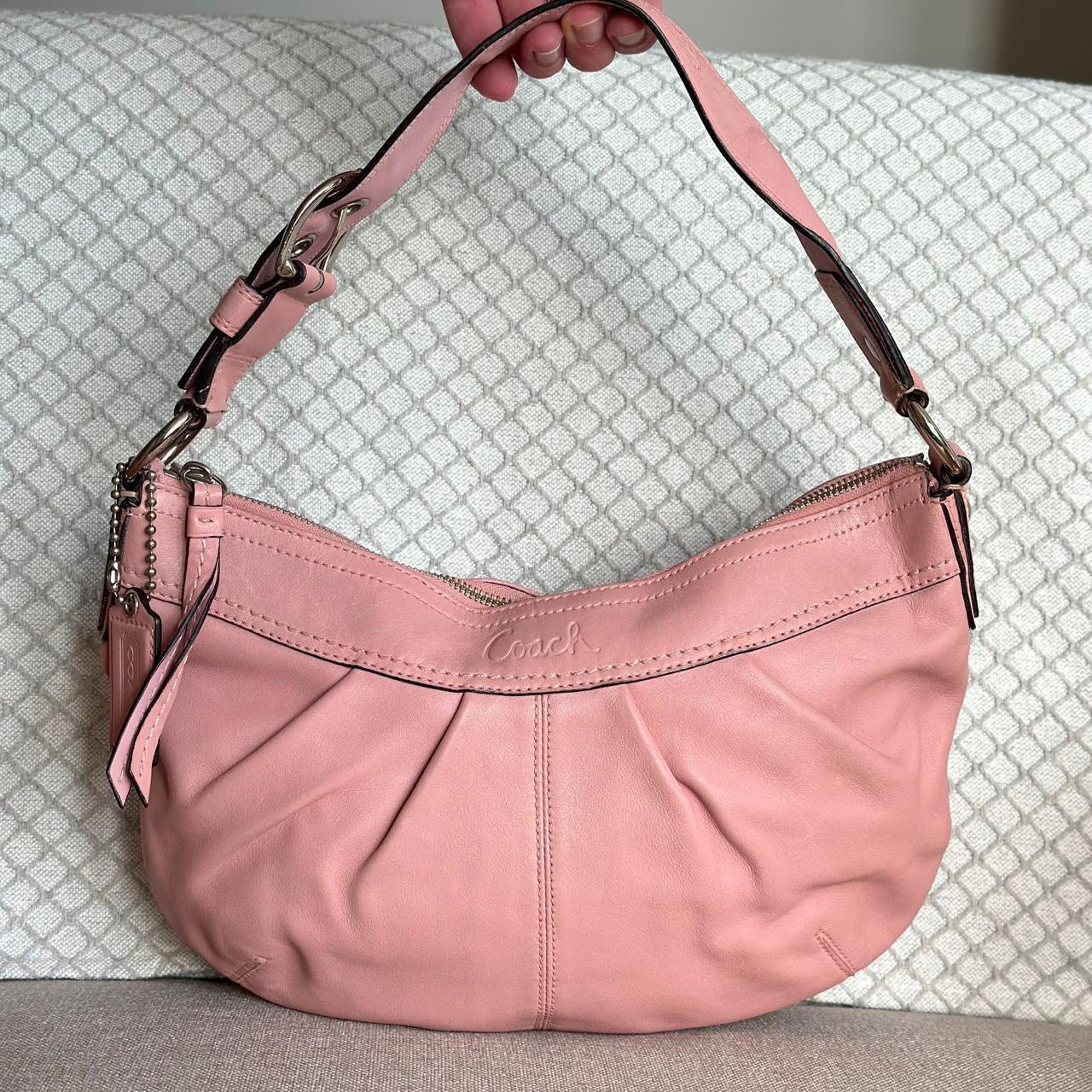 Coach Soho Pleated Pink Large Shoulder bag - | Depop