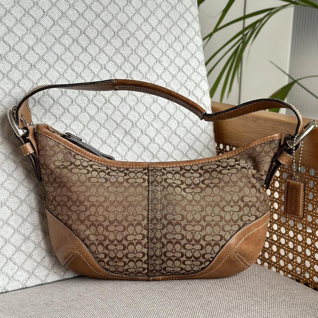 Vintage Coach Signature Hobo Demi Shoulder Bag - | Depop