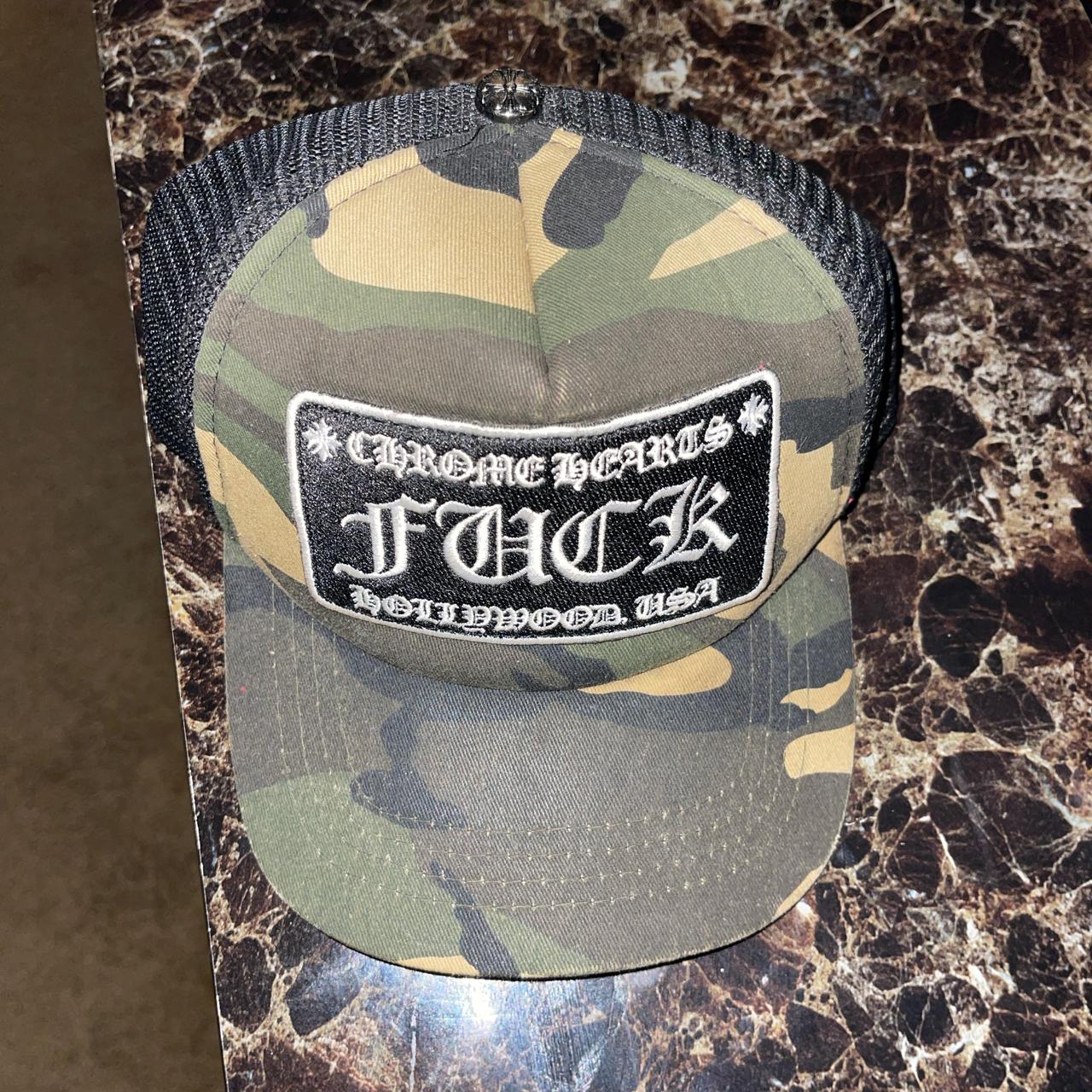 Chrome Hearts FUCK Hollywood Trucker Hat, Camo, FREE...