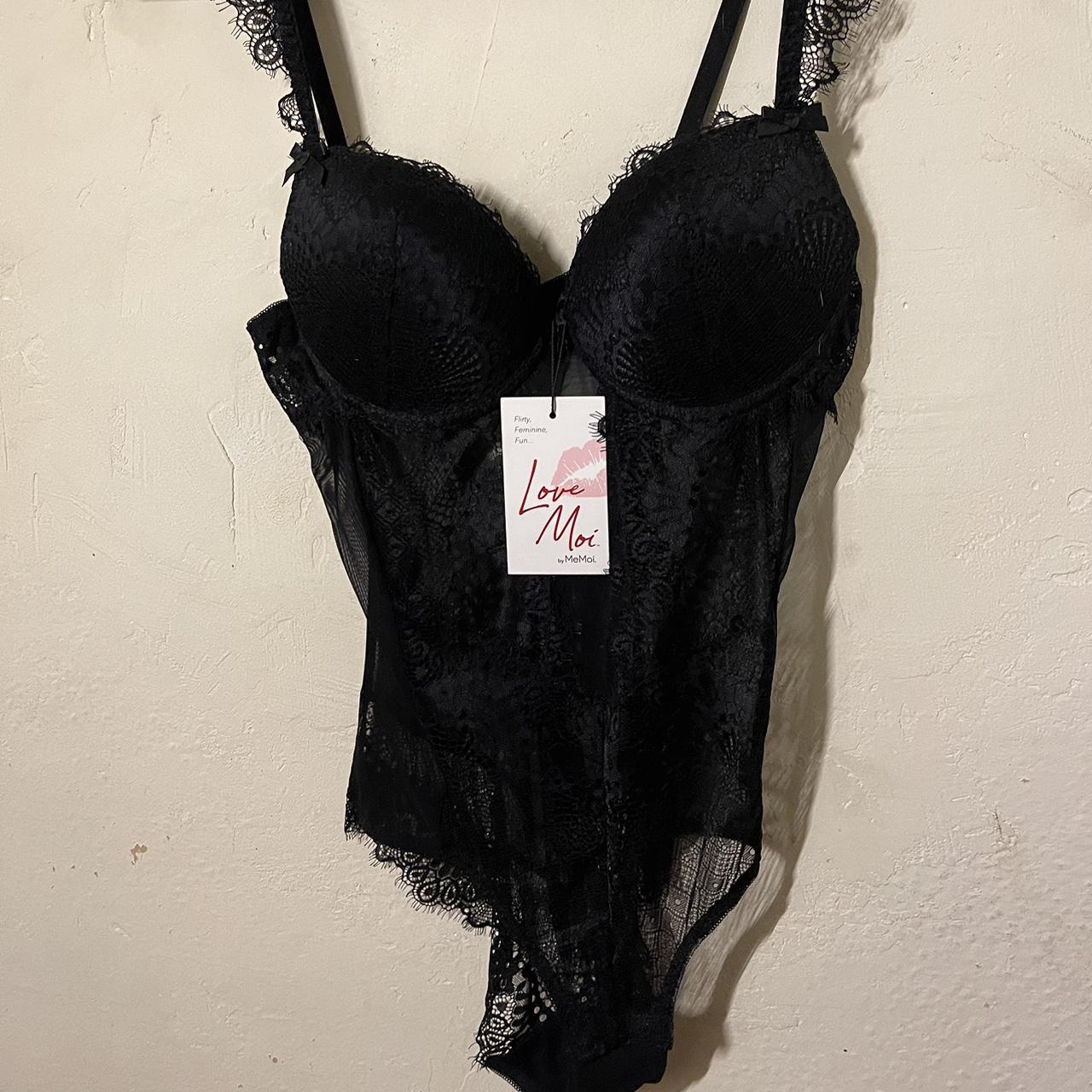 BLACK LACE BODYSUIT NWT Sexy black lace bodysuit /... - Depop