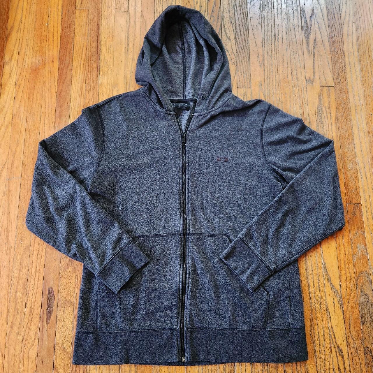 オークリー テック系 ジップアップ ジャケット◆グレー XLサイズ Oakley Men's Hoodie - Black/Grey - XL – Y2K Oakley Zip Up