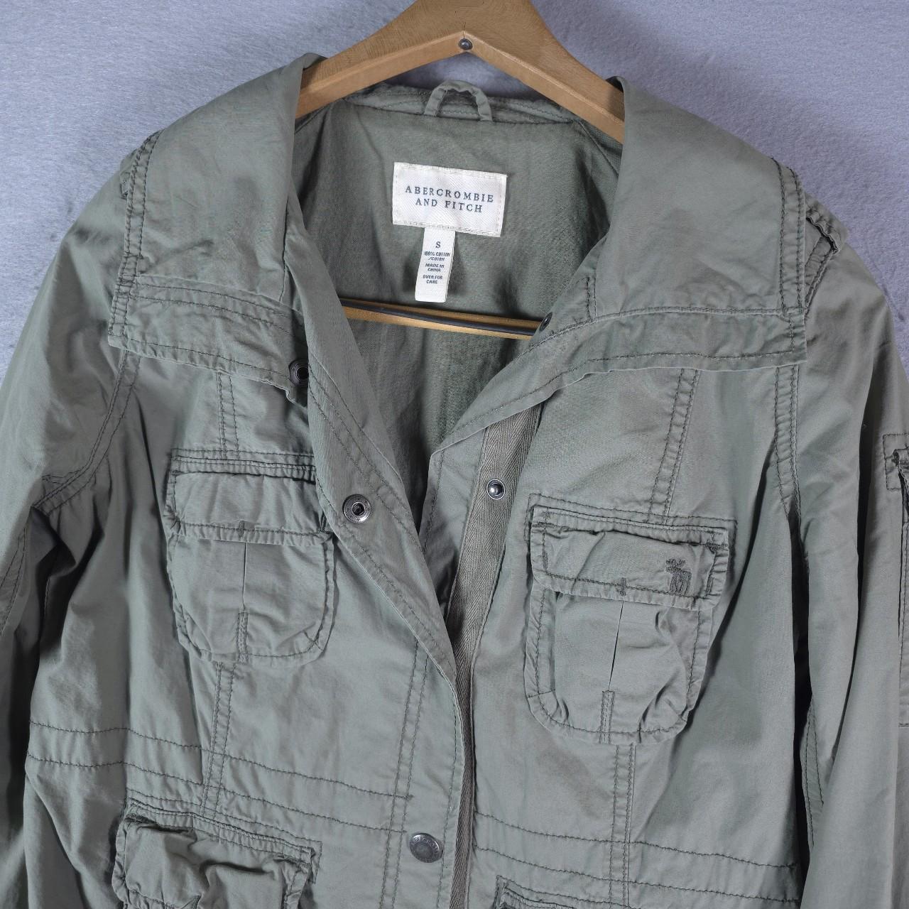 Abercrombie & Fitch Women's Jacket - Green/Grey -… - image 2
