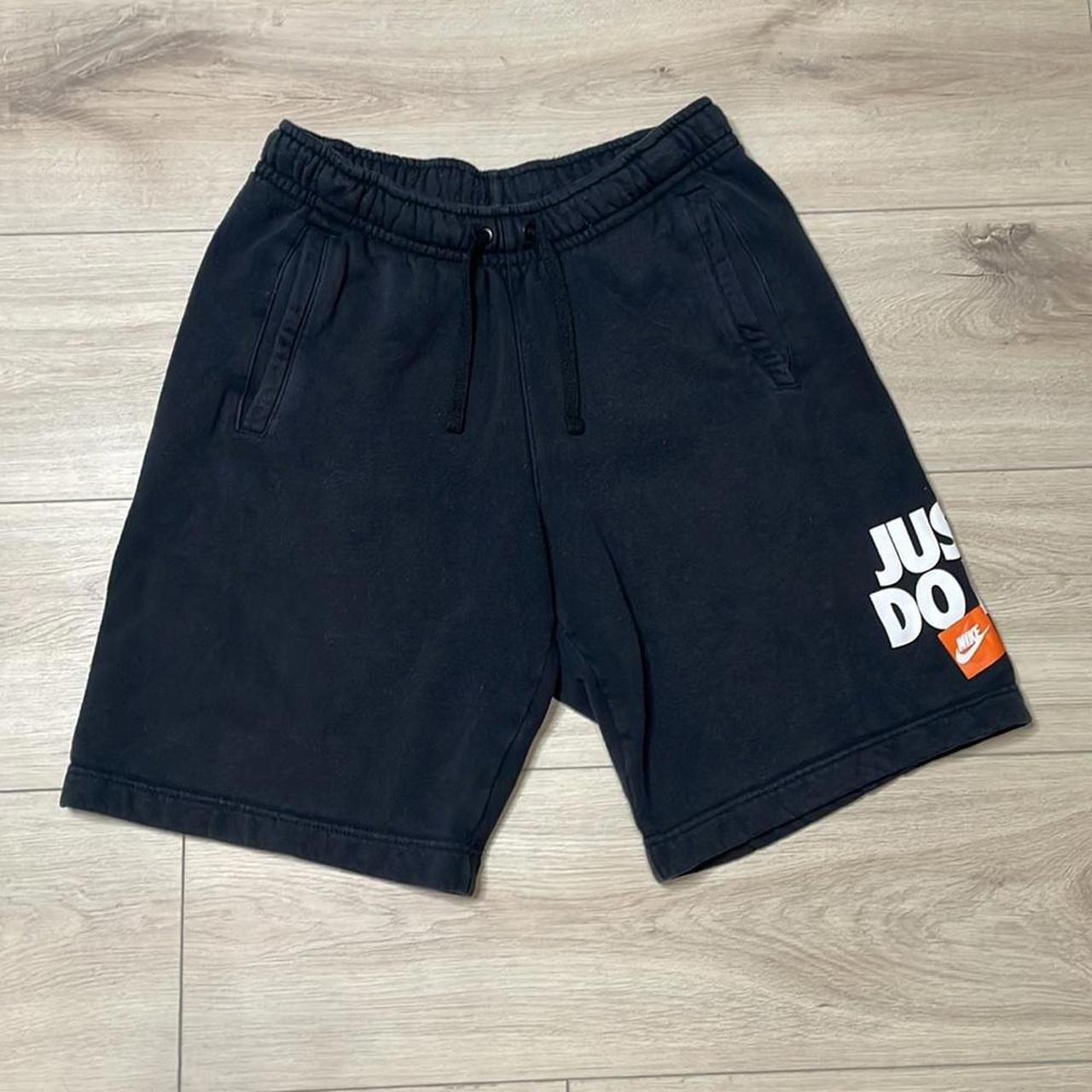 Nike Just Do It Black Sweat Shorts Size Depop