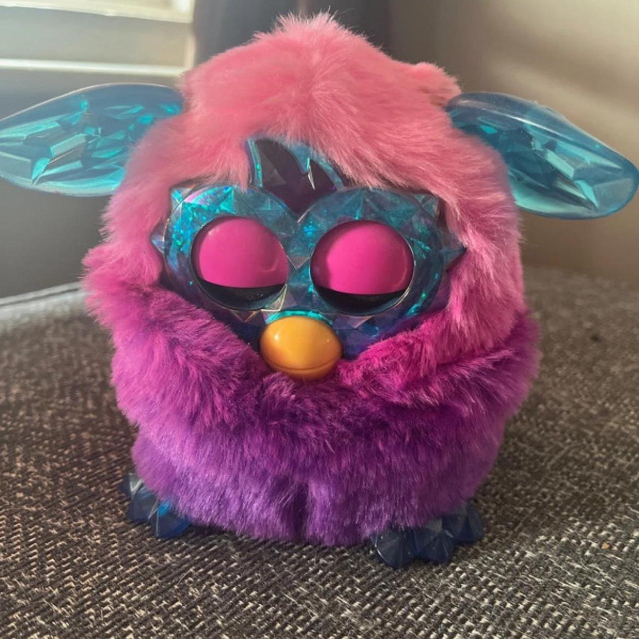 Pink purple and blue furby battery powered never. Depop