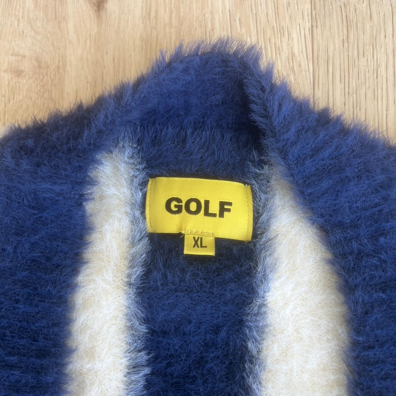 Golf Wang Blue/White Mohair Cardigan! | Depop