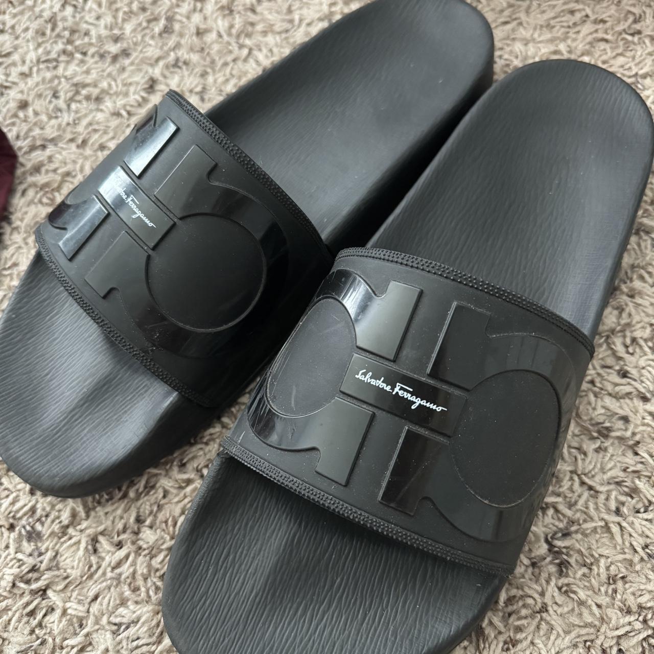 Salvatore Ferragamo Groove 2 Slides Size 12 Mens in. Depop