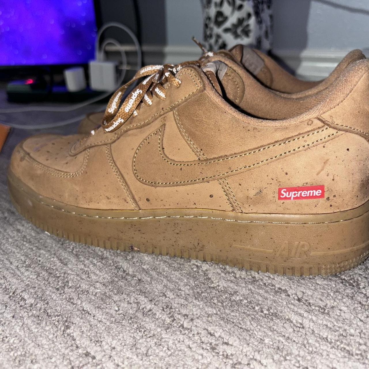 The Supreme x Nike Air Force 1 Low Box Logo White Depop