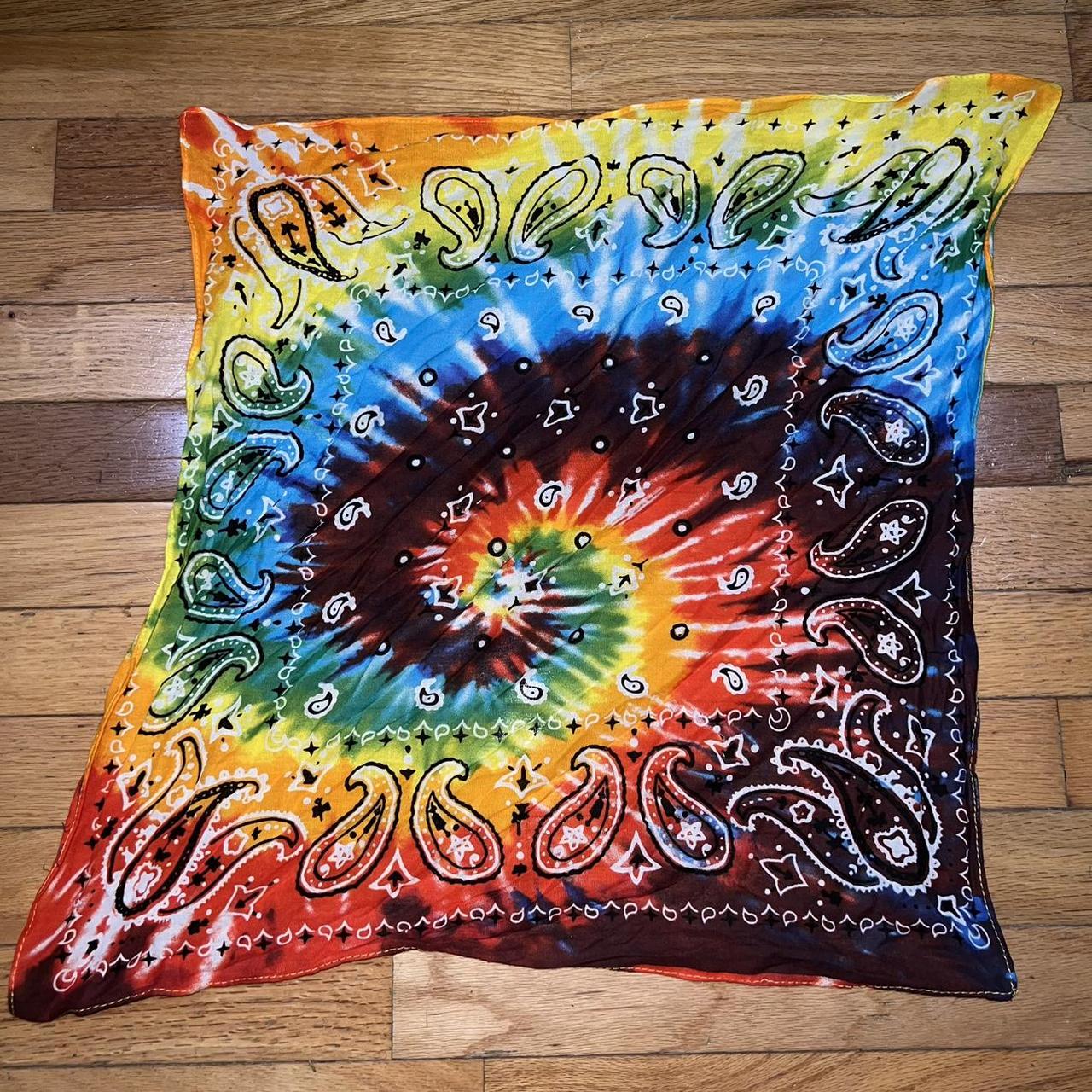 Tie Dye Bandana Rainbow Tie Dye Design Just needs... - Depop