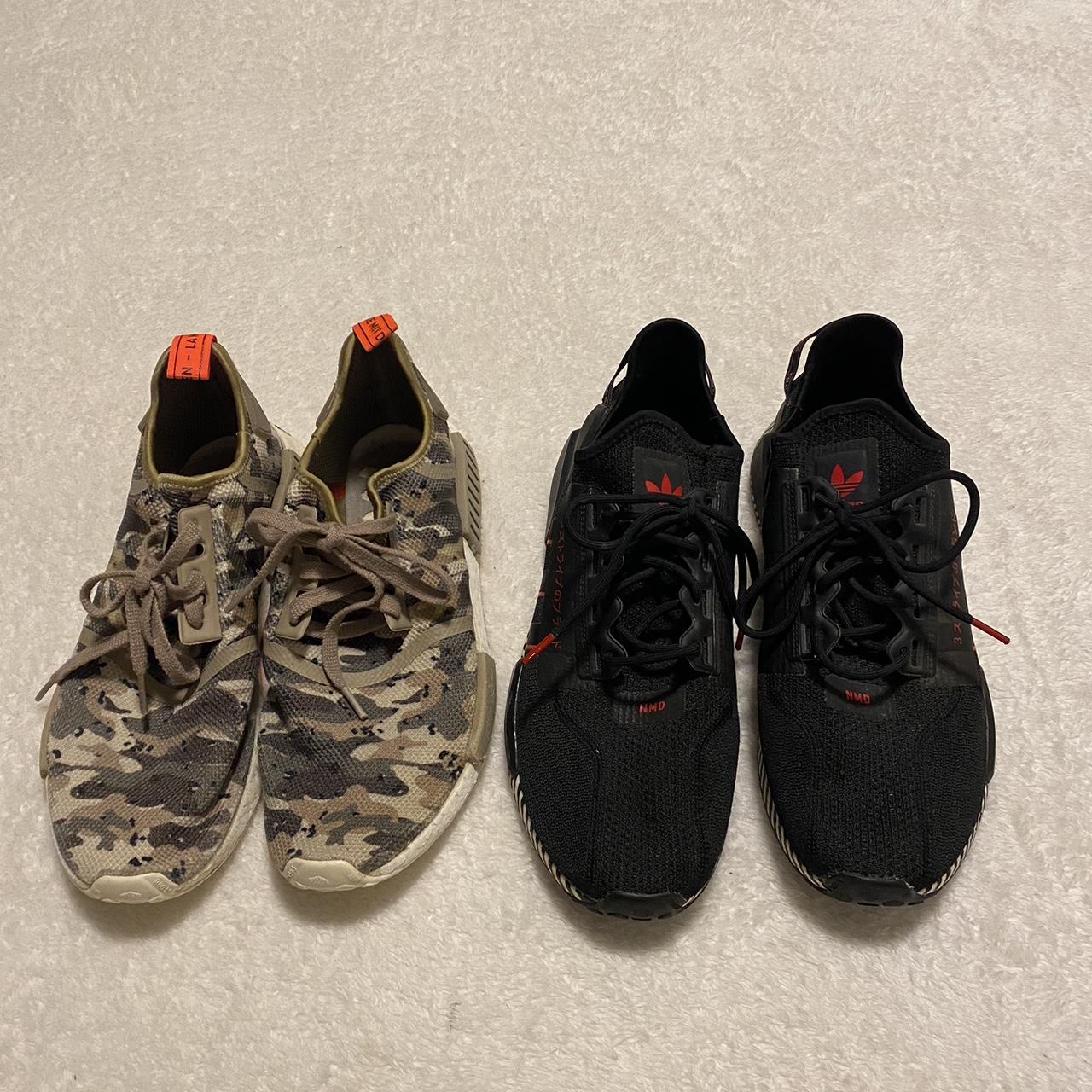 Adidas NMD shoe black and Camo shoe bundle Great. Depop