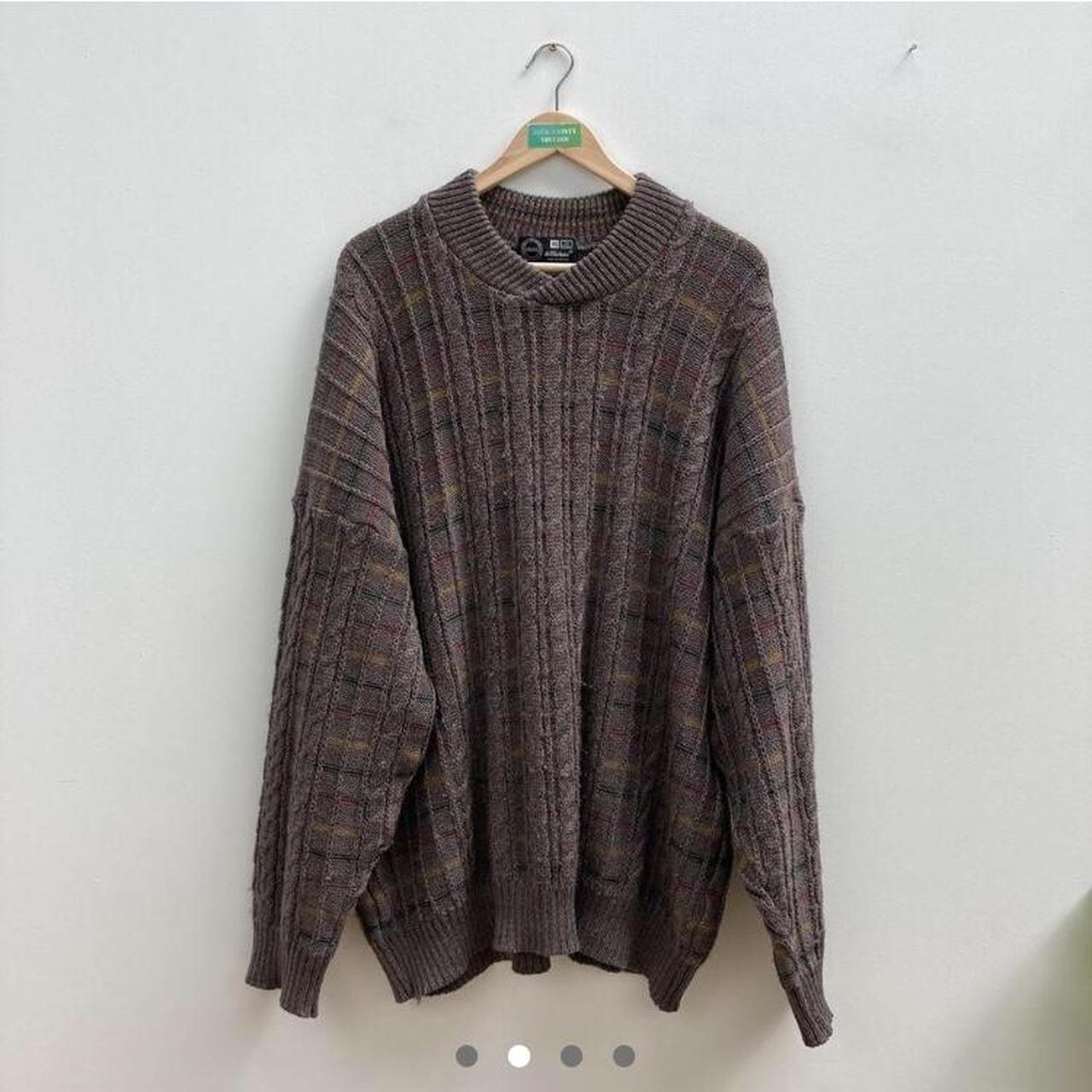 Vintage knitted grunge pattern jumper (Pics from... - Depop