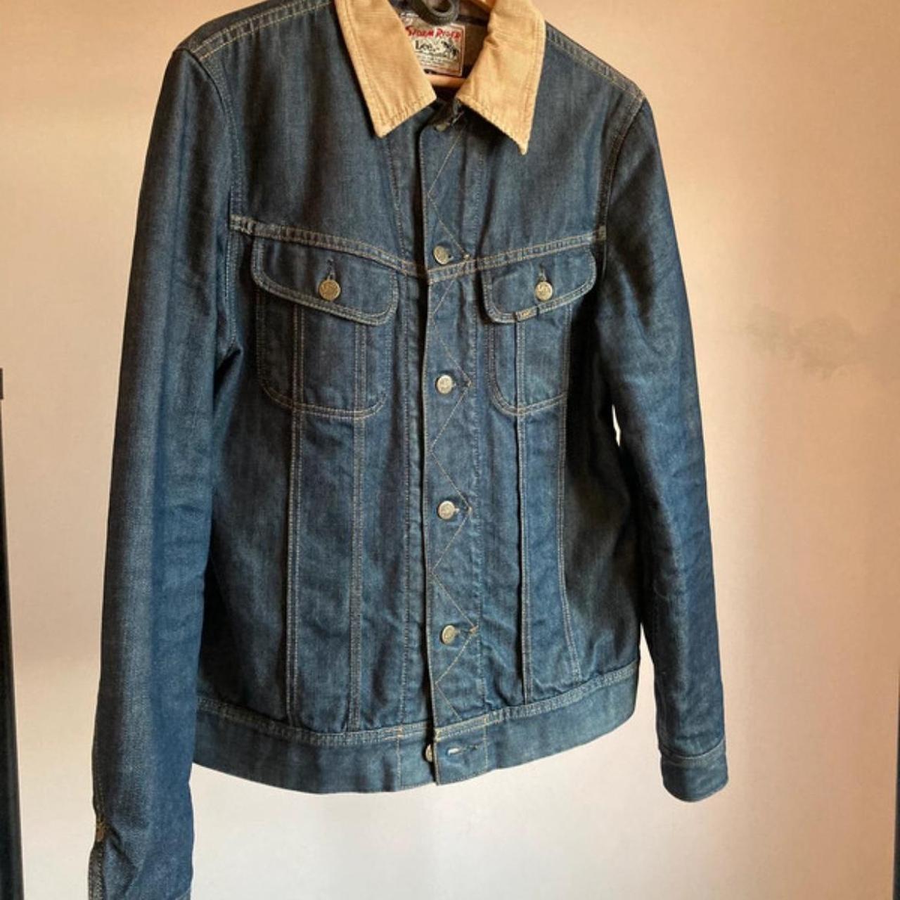 Lee Storm Rider Denim Jacket size Small Blanket... - Depop