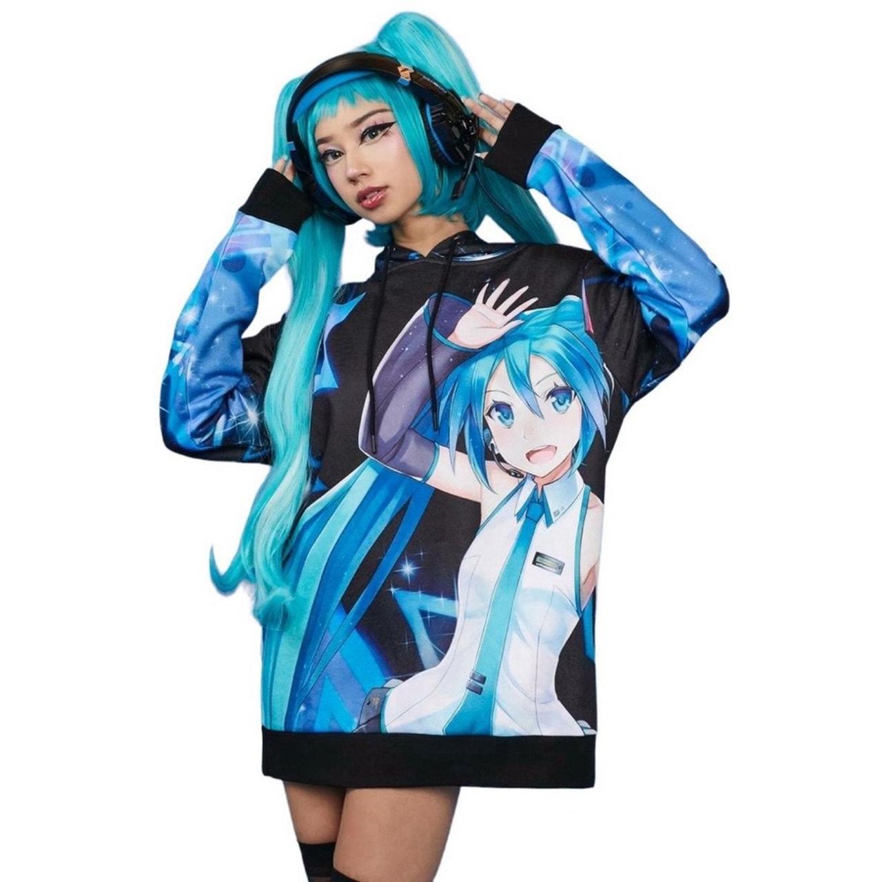 Dolls Kill X Hatsune Miku Oversized Hoodie Size... Depop