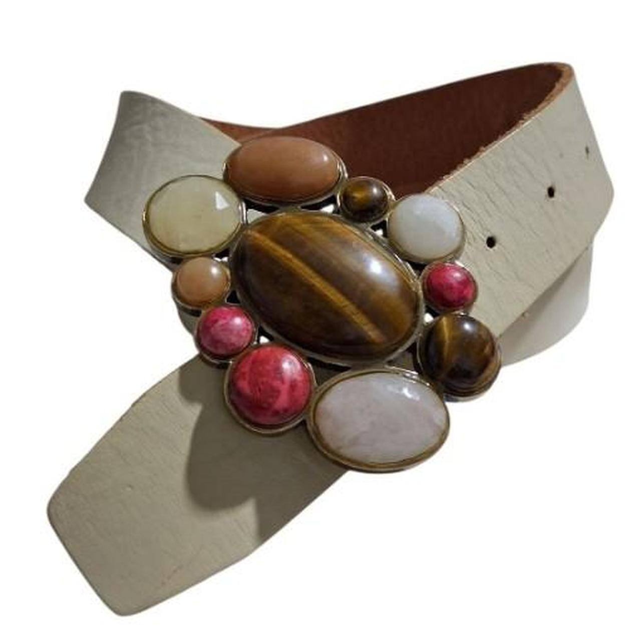 Fossil Women's Belt - Cream/Multi – Y2K Fossil St… - image 1