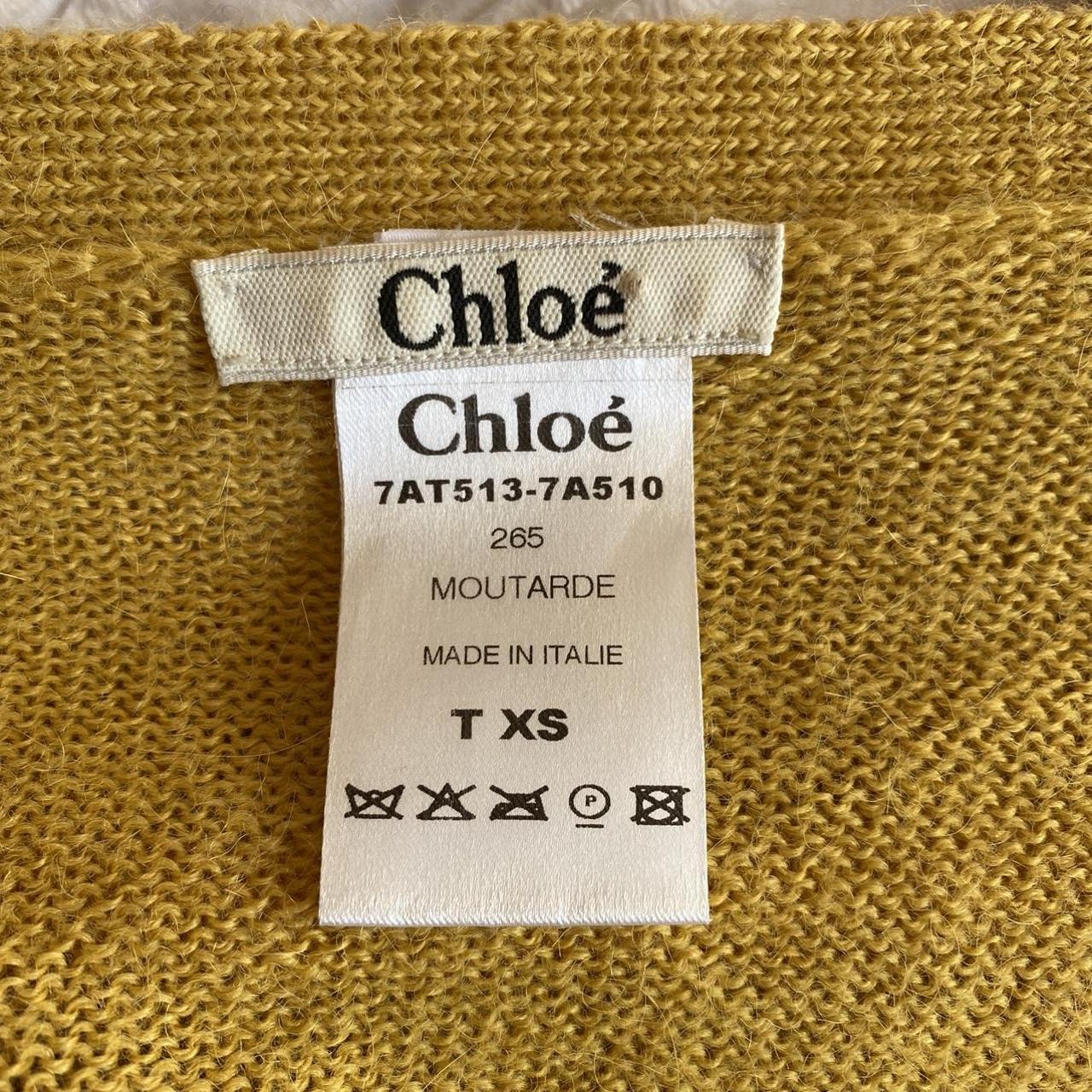 Chloé Women's Yellow and Gold Cardigan | Depop