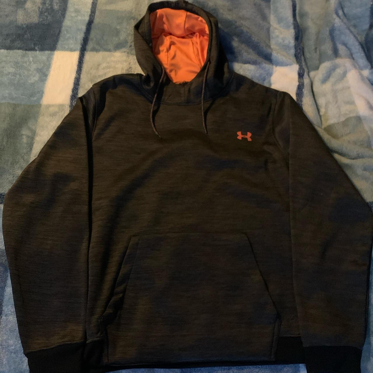 Black and orange under armour hoodie only worn once Depop