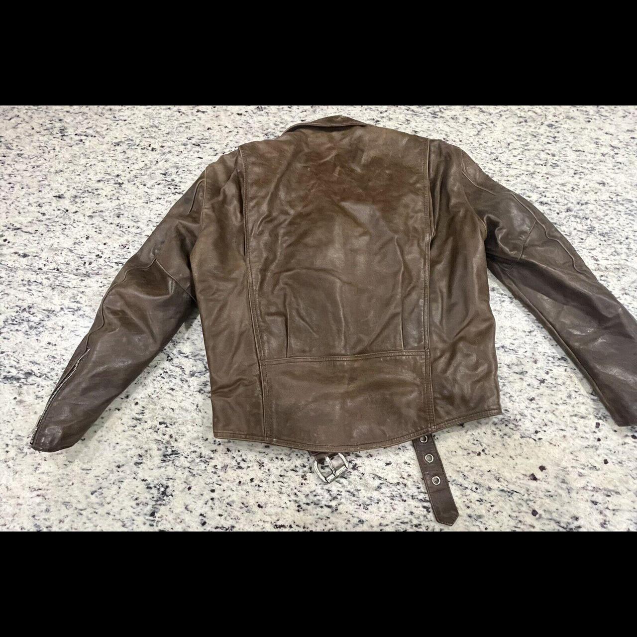 This vintage Harley Davidson brown shovelhead jacket | Depop