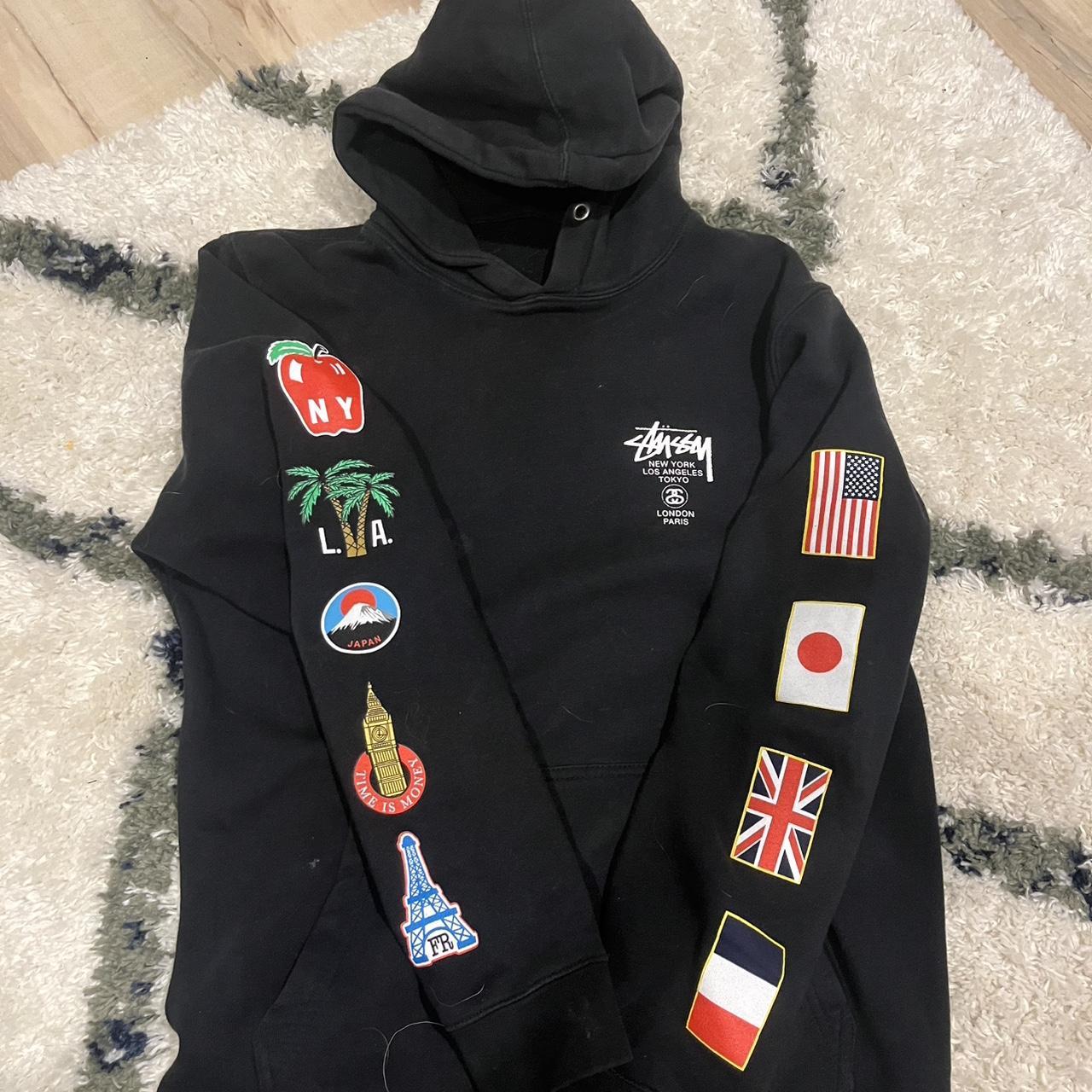 Stussy Japan Hoodie Worn by Diggy-Mo' Peace Sign 50/50 Hoodie