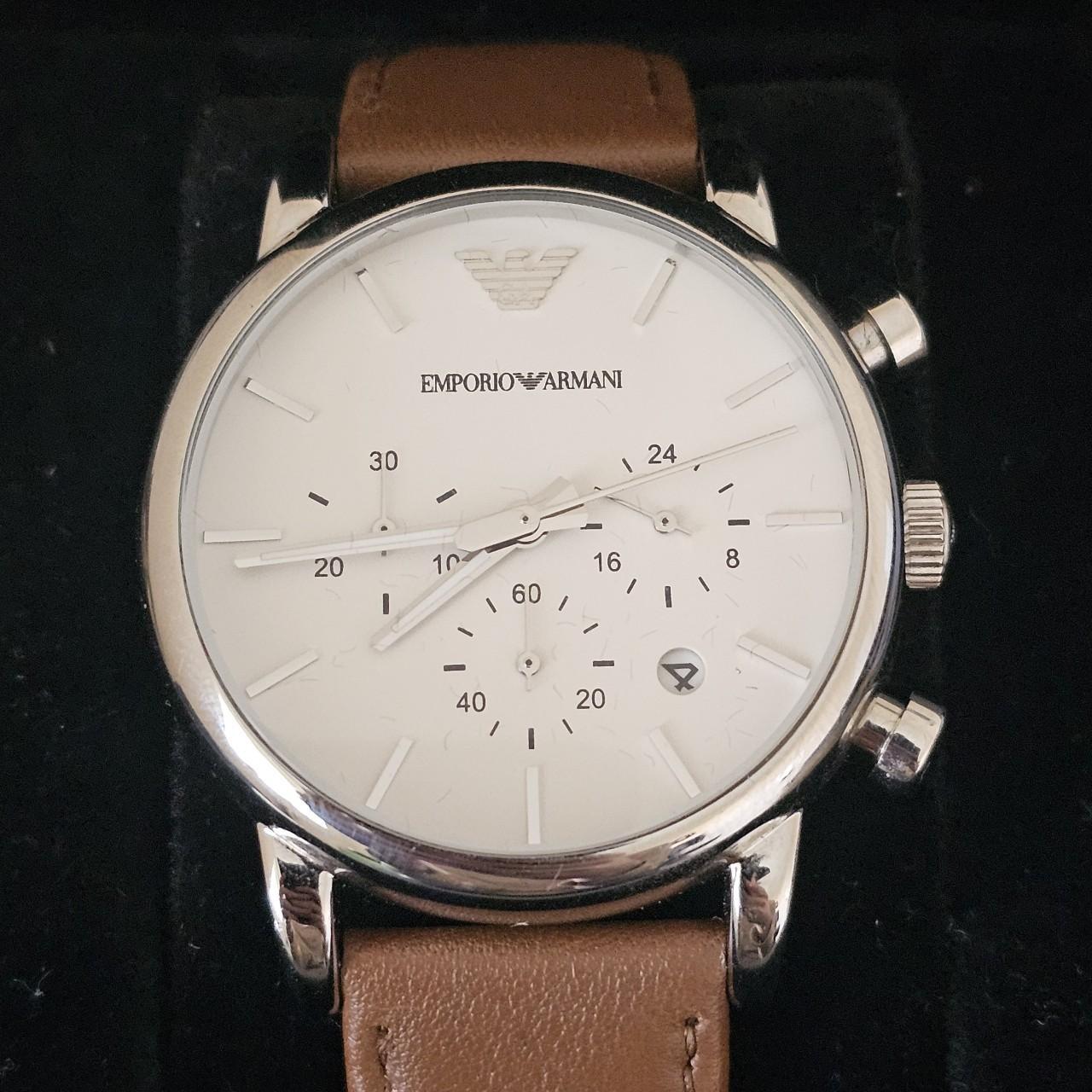 Emporio Armani AR1846 Men s Brown Leather Analogue. Depop