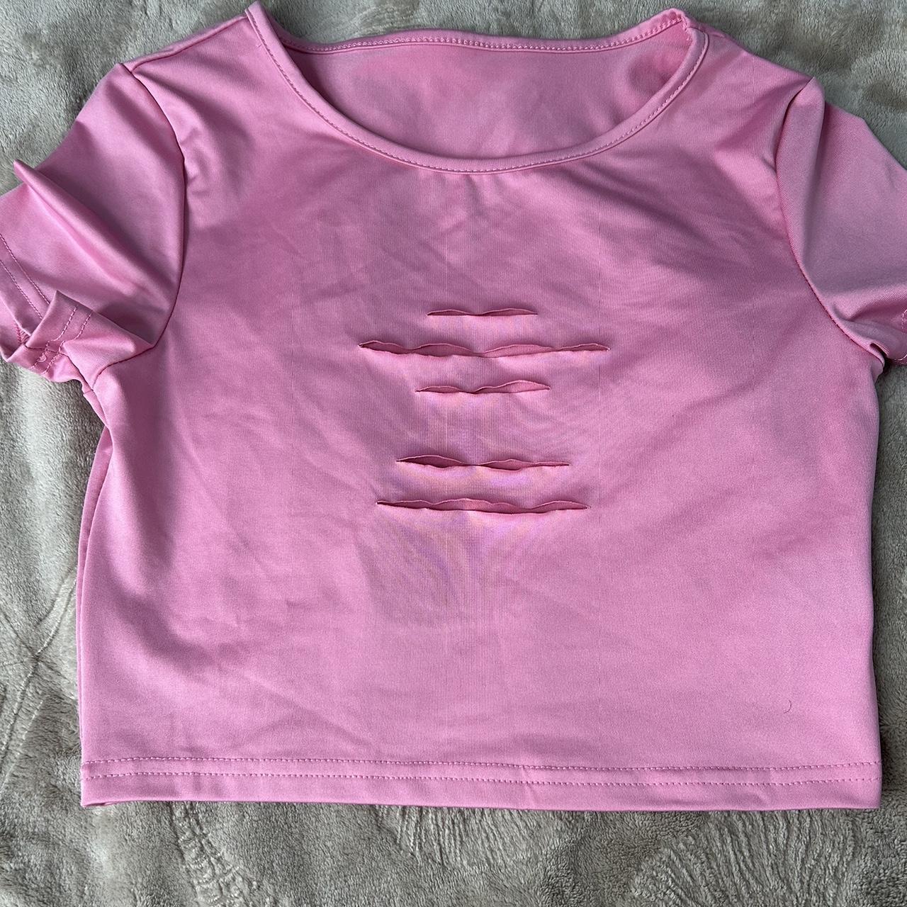 Ripped pink shirt from SHEIN size small