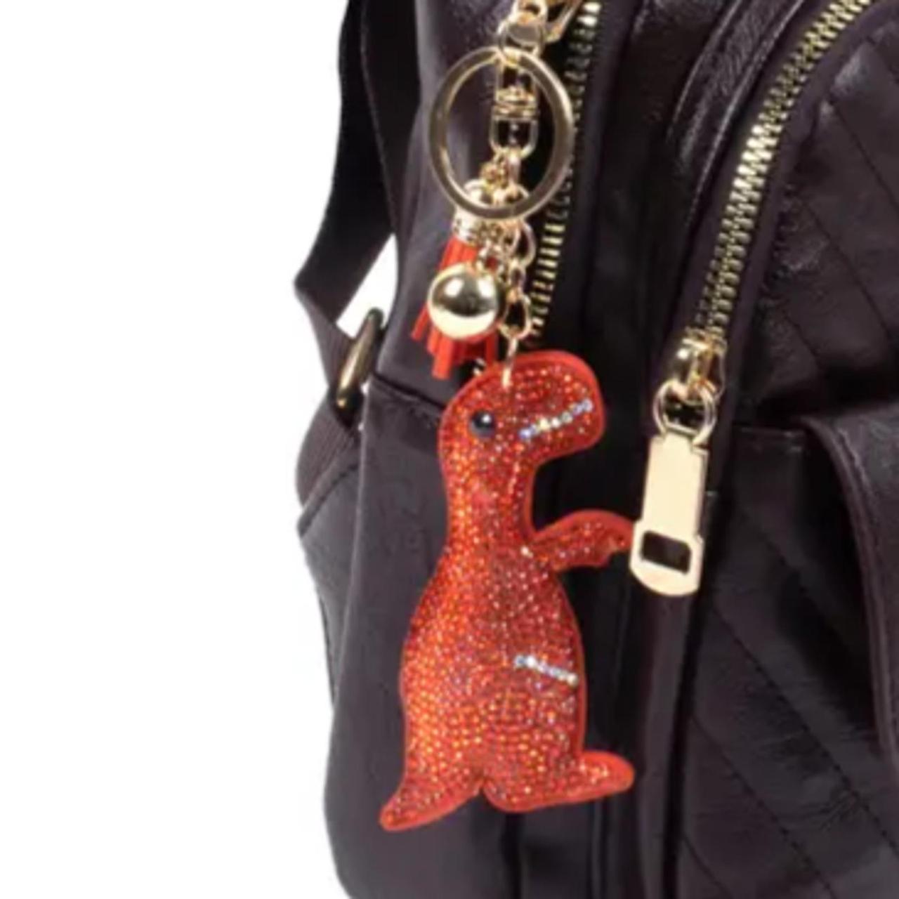 Bling Crystal Red Trex Dino Keychain-31694HY-G