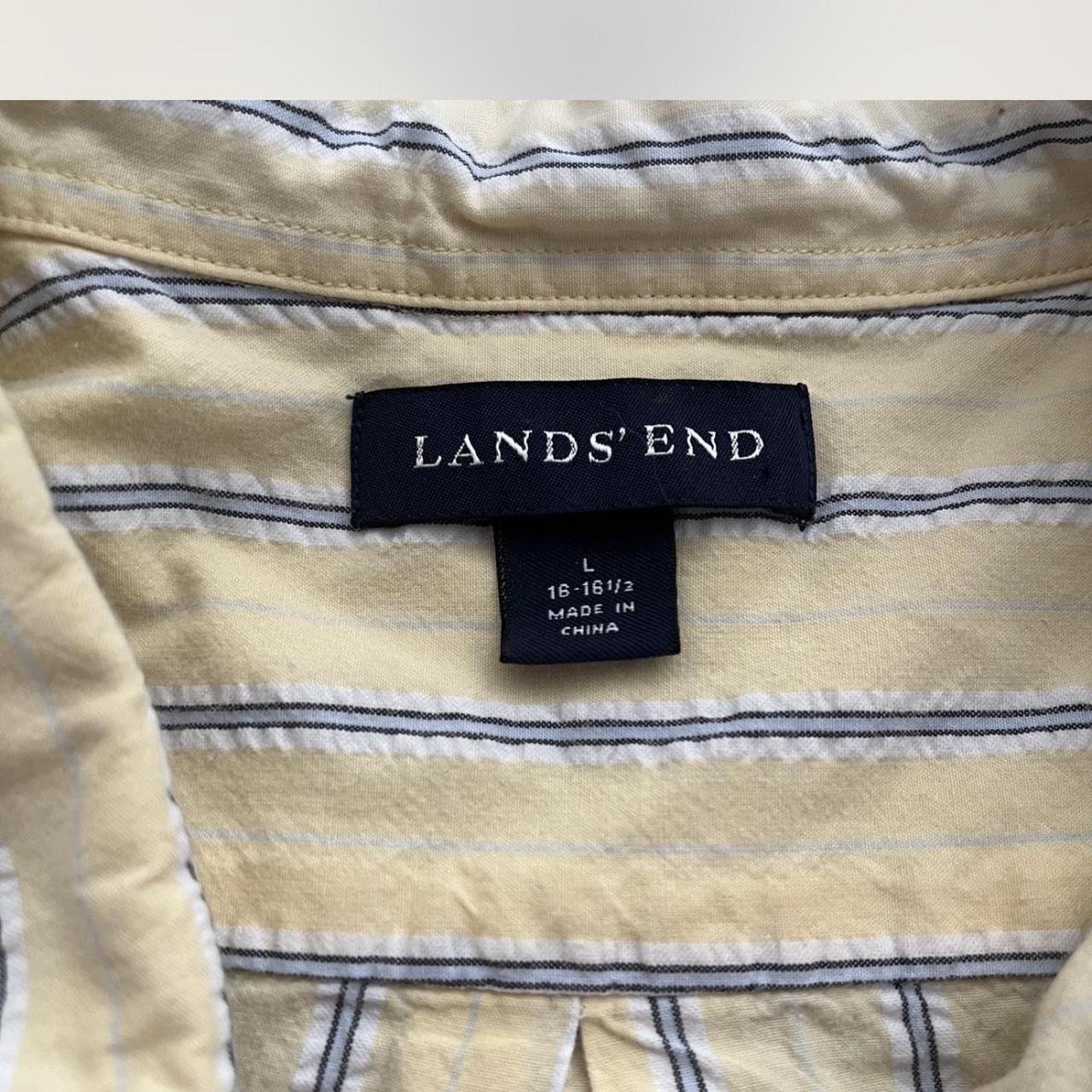 Lands' End Men's Shirt - Yellow/Blue - L – Yellow… - image 2