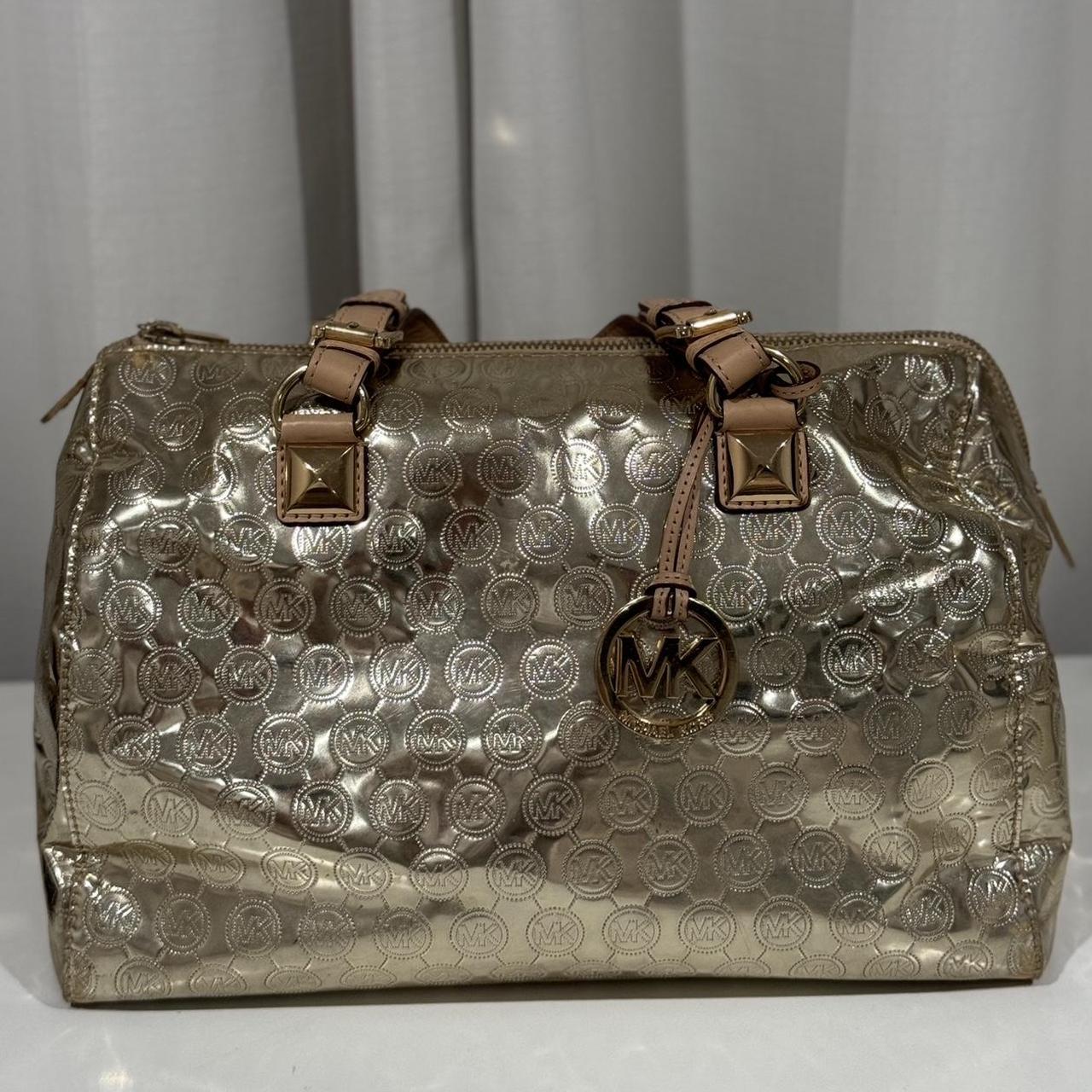 Michael kors gold duffle bag online