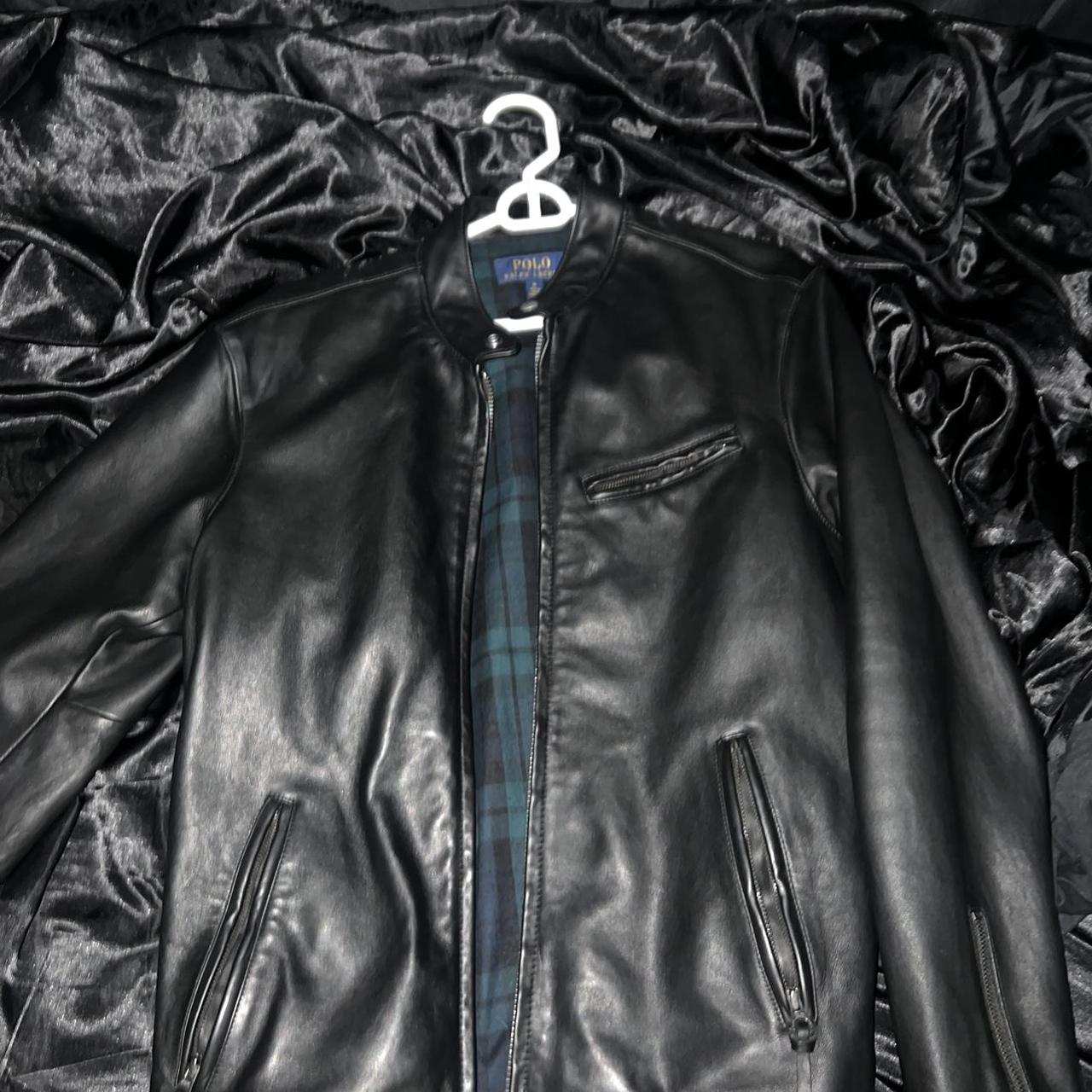 Polo leather jacket big and tall hotsell