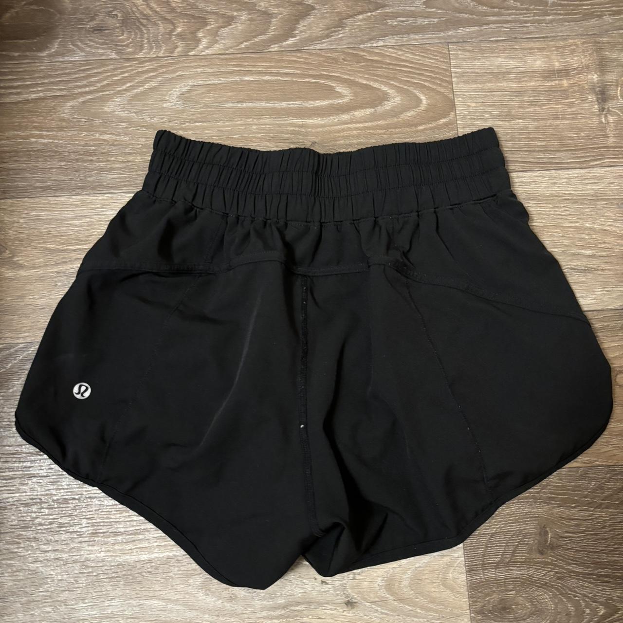 black lululemon shorts from dhgate, worn a few times... - Depop