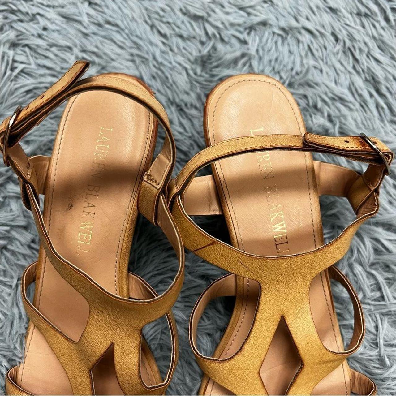 Lauren Blakwell Open Toe Sandal Wedges Size 8.5 Depop